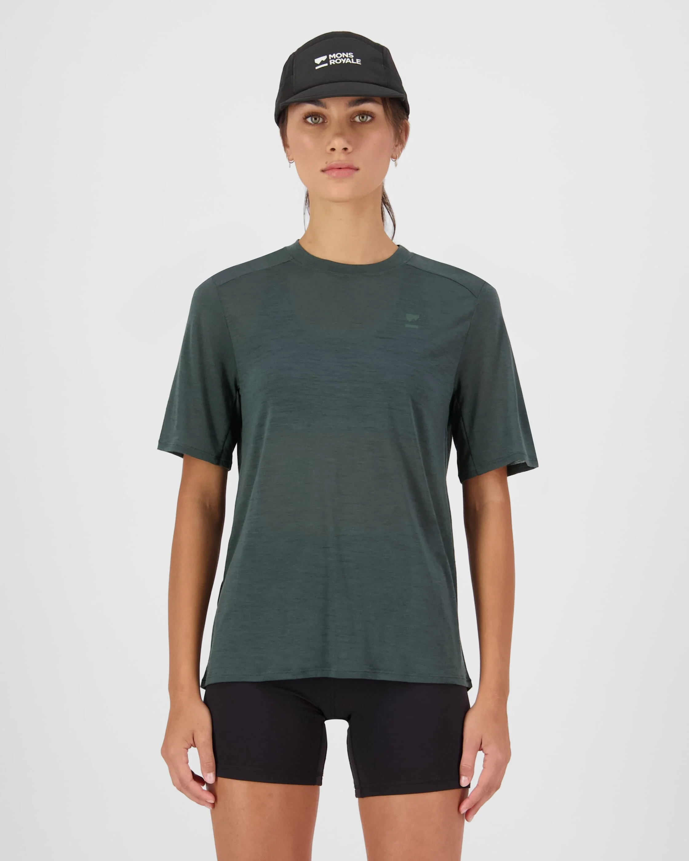 Aero Ultralight Merino T-Shirt - Dark Cypress | Women's T-Shirt - Image 3