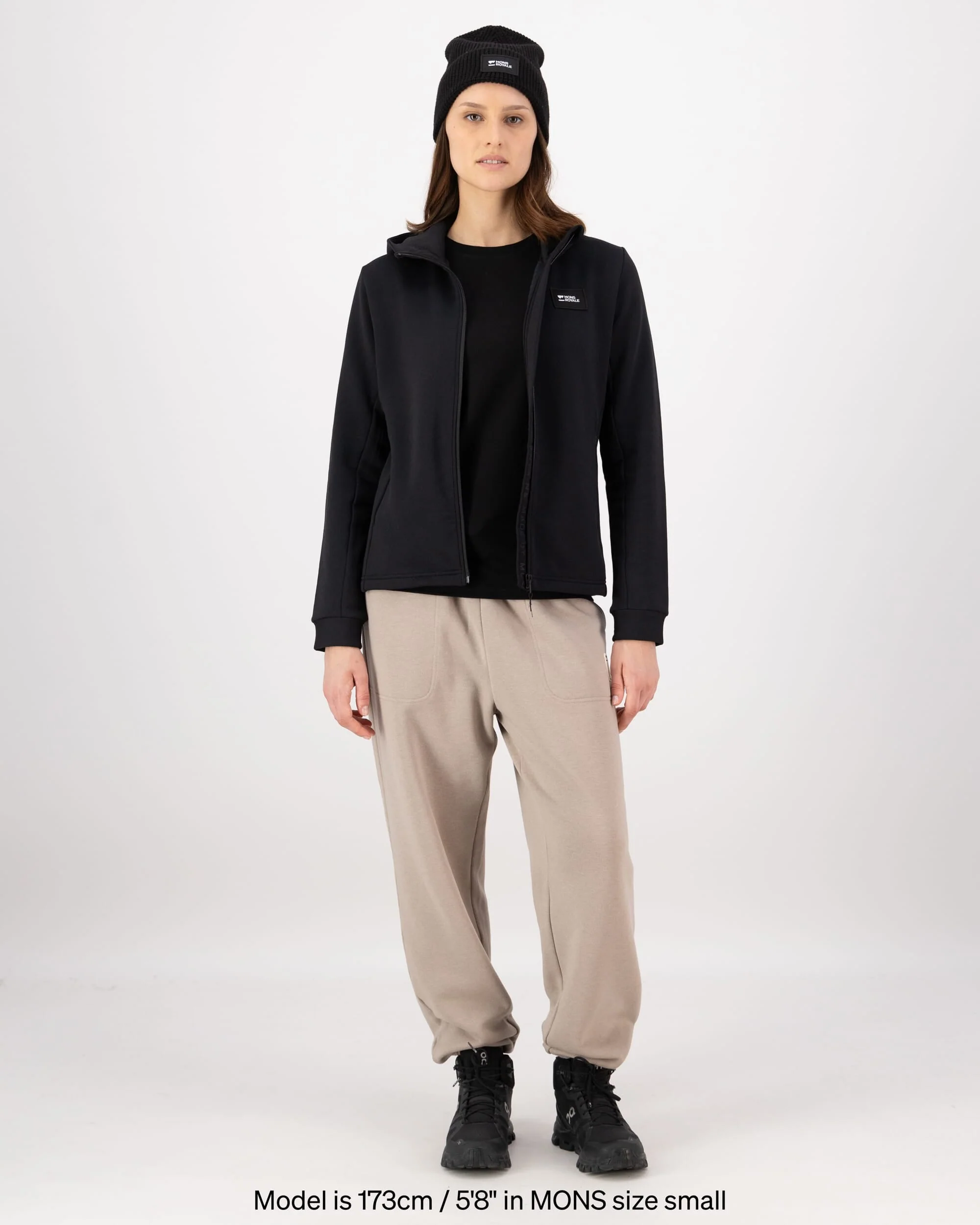 Arcadia Merino Fleece Hoody - Black | Women's Mid Layer - Image 5