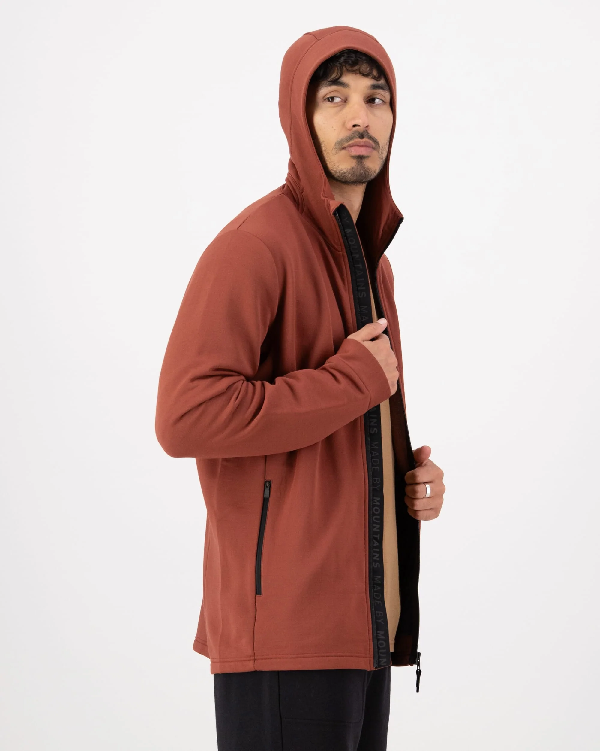 Arcadia Merino Fleece Hoody - Sienna | Men's Mid Layer - Image 3