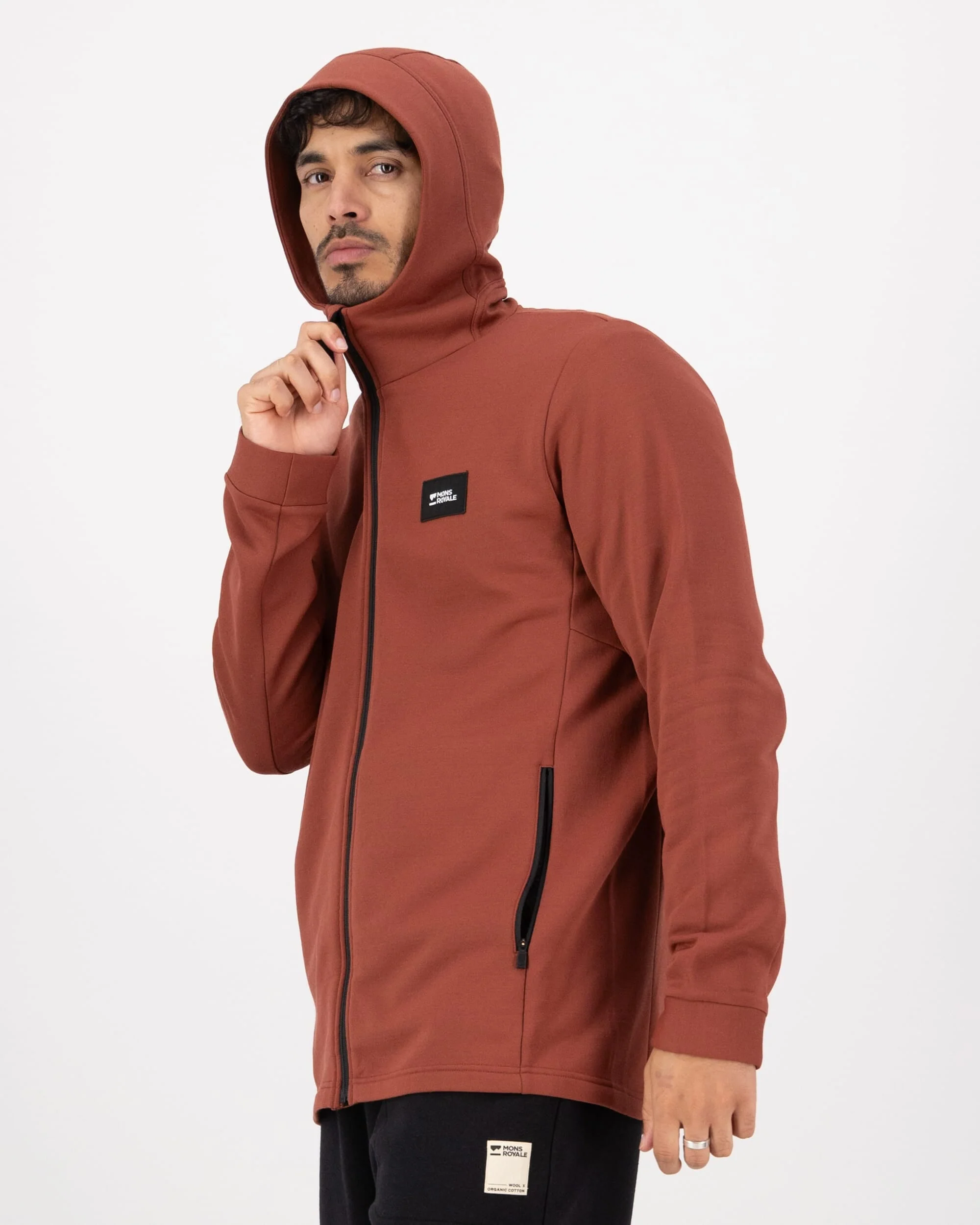 Arcadia Merino Fleece Hoody - Sienna | Men's Mid Layer - Image 4