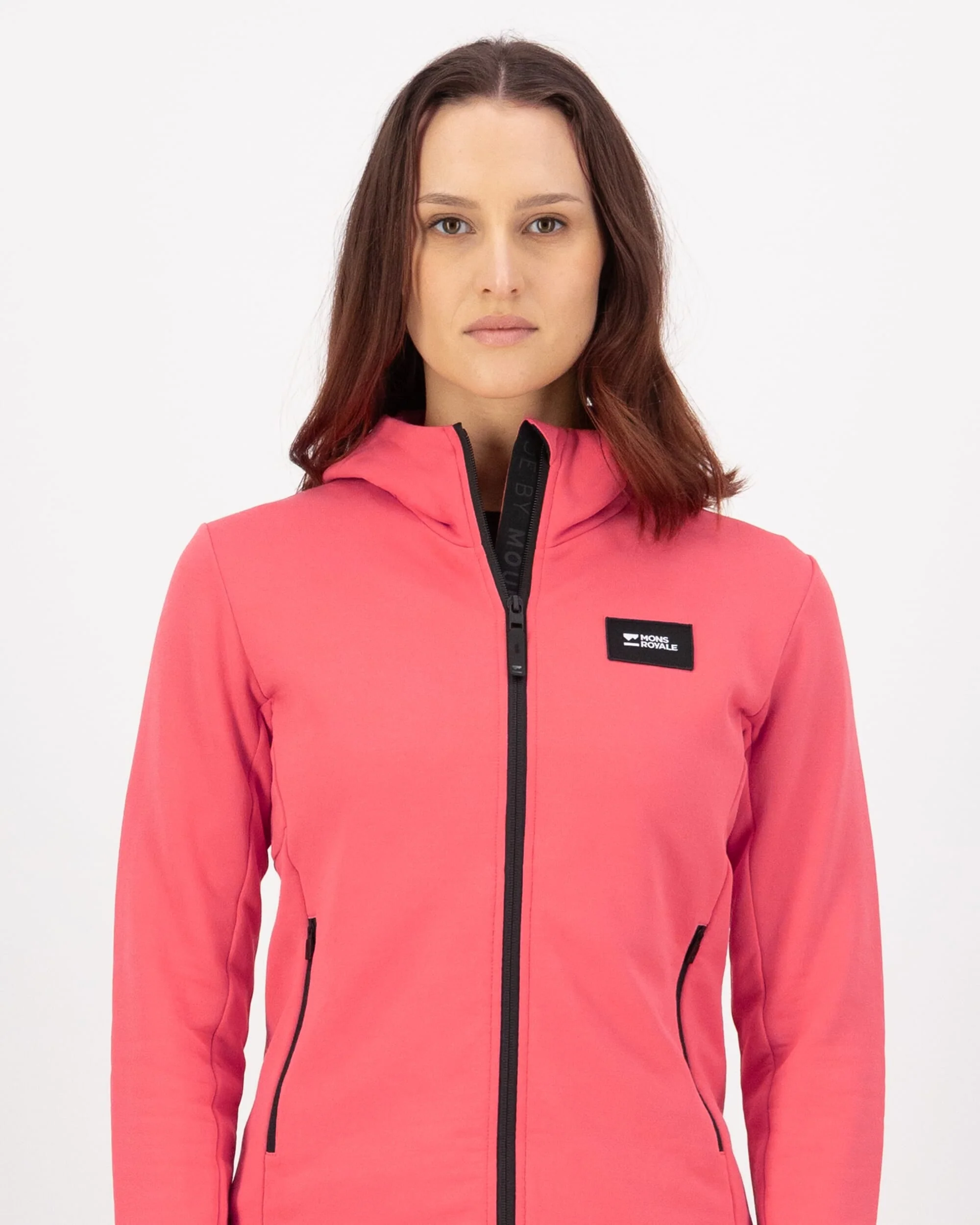 Arcadia Merino Fleece Hoody - Watermelon | Women's Mid Layer - Image 3