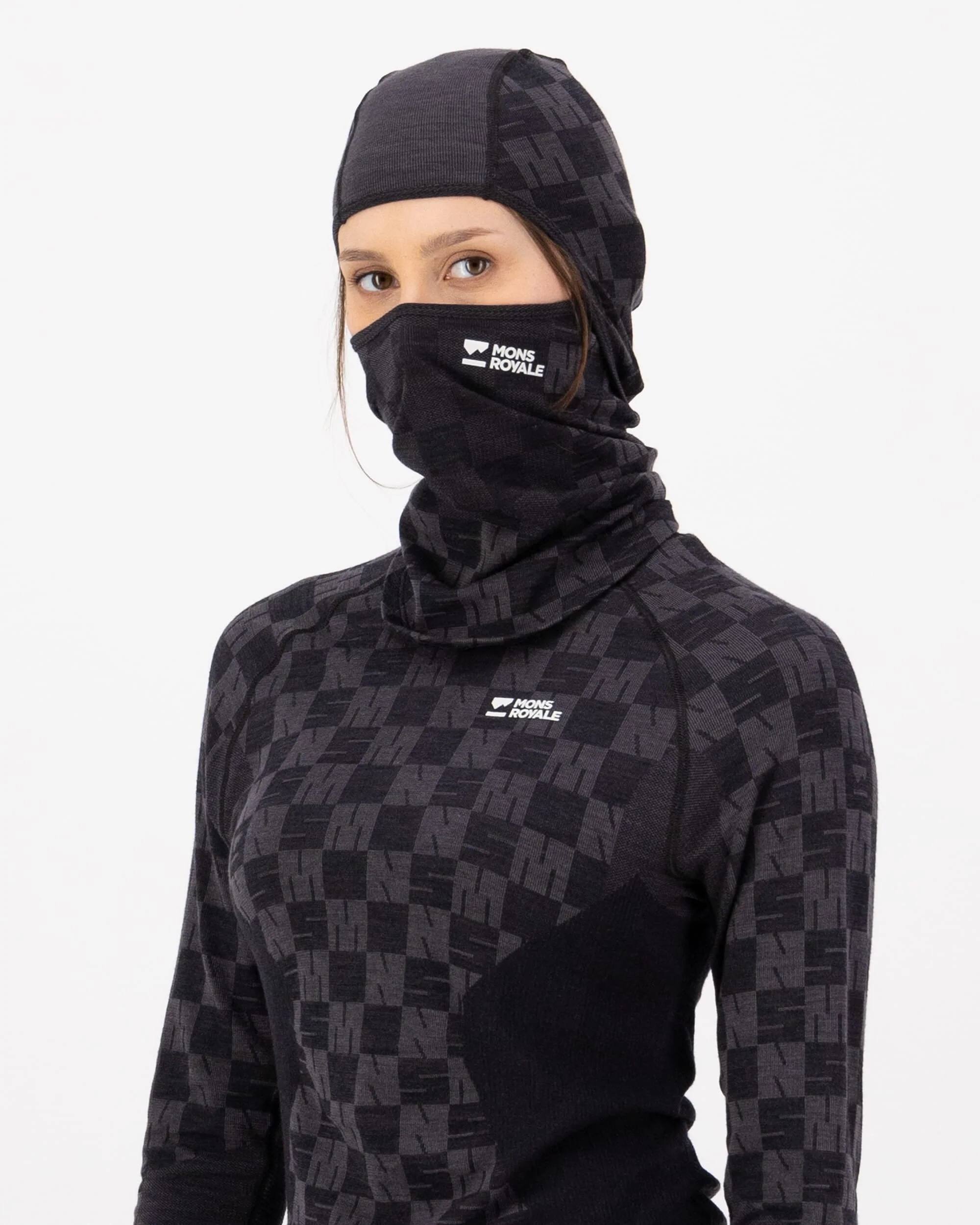 Ascender Merino Balaclava - Forged Iron / Black - Image 2