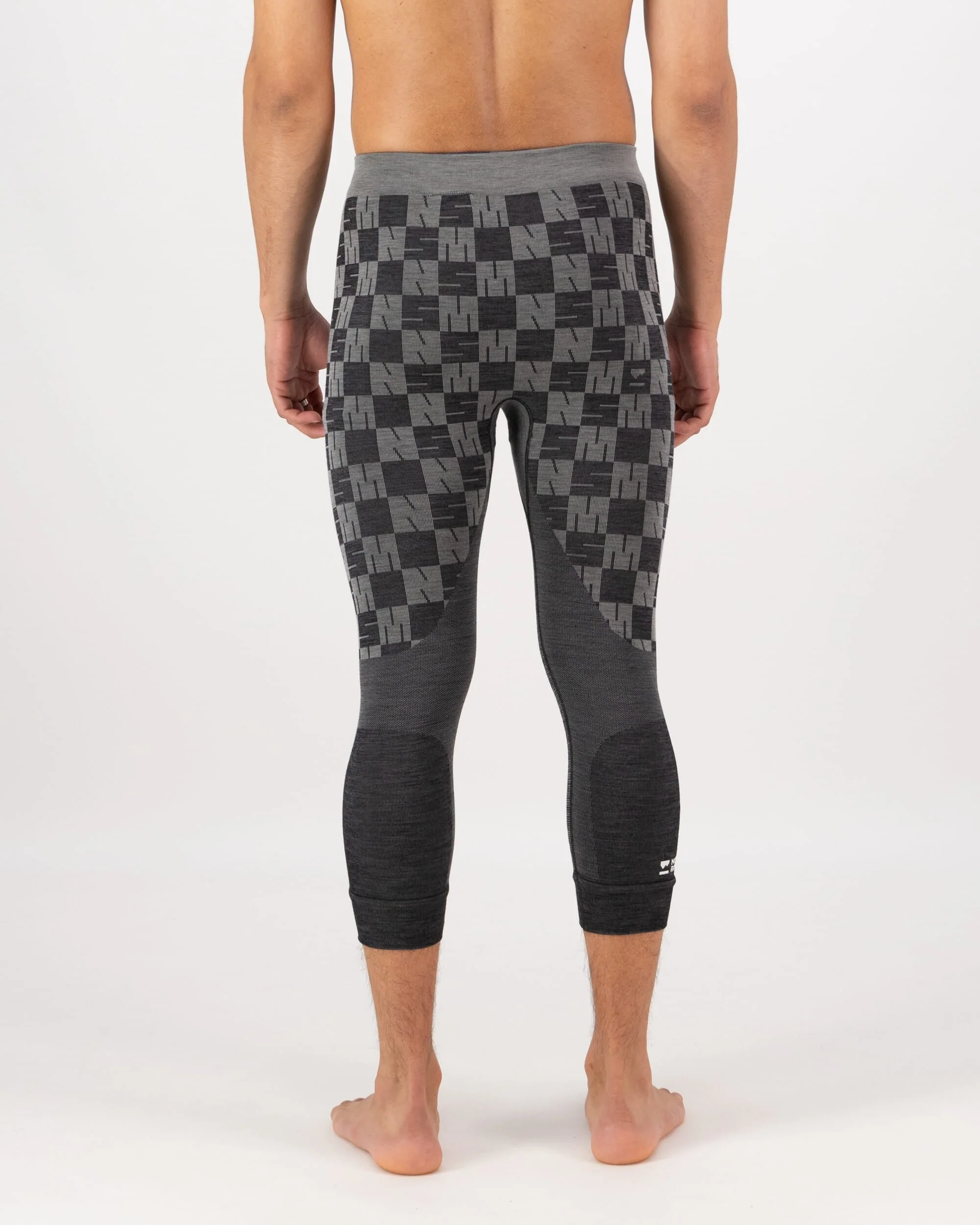 Ascender Merino Base Layer 3/4 Legging - Dried Sage / Black | Men's Leggings - Image 2
