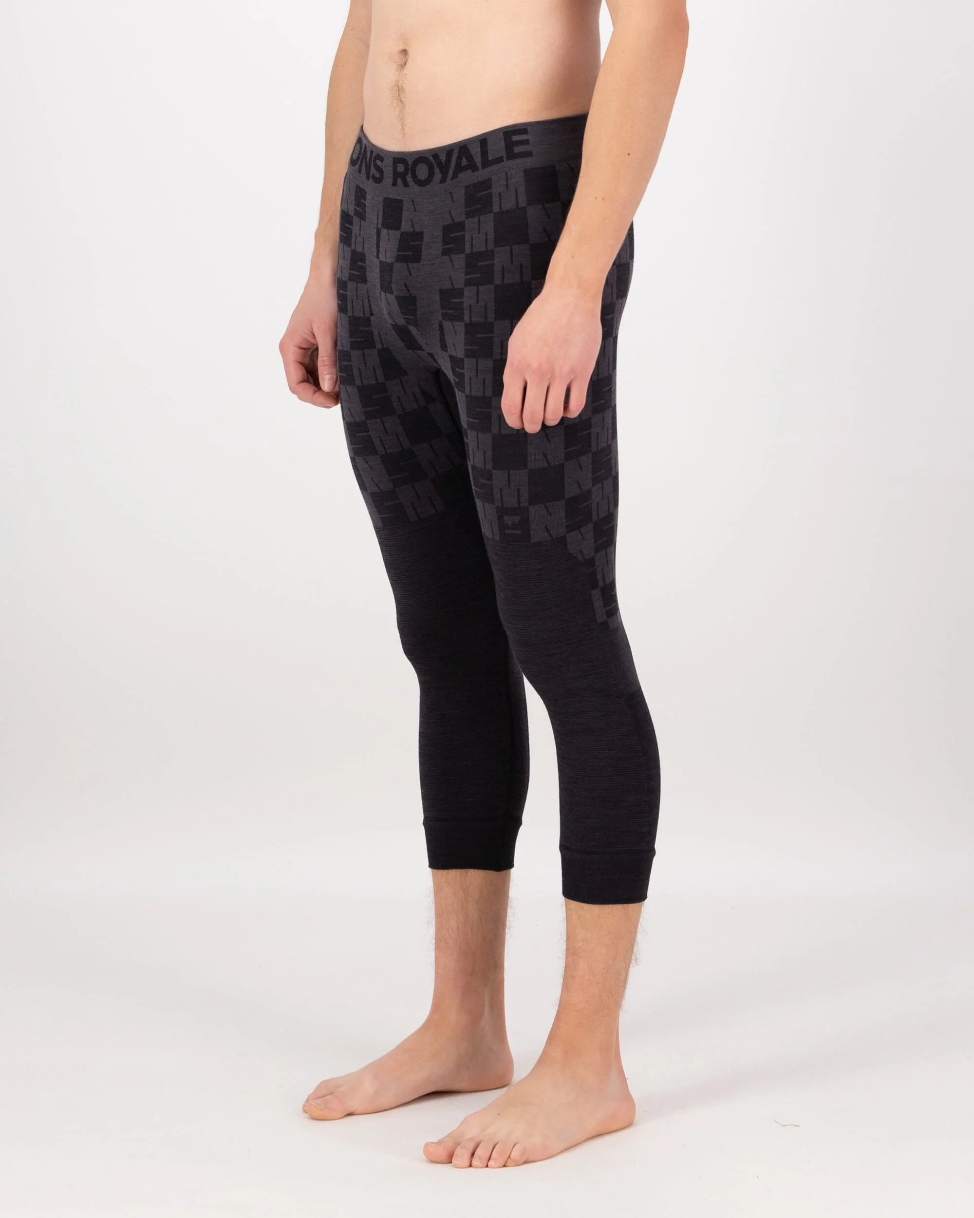Ascender Merino Base Layer 3/4 Legging - Forged Iron / Black | Men's Leggings