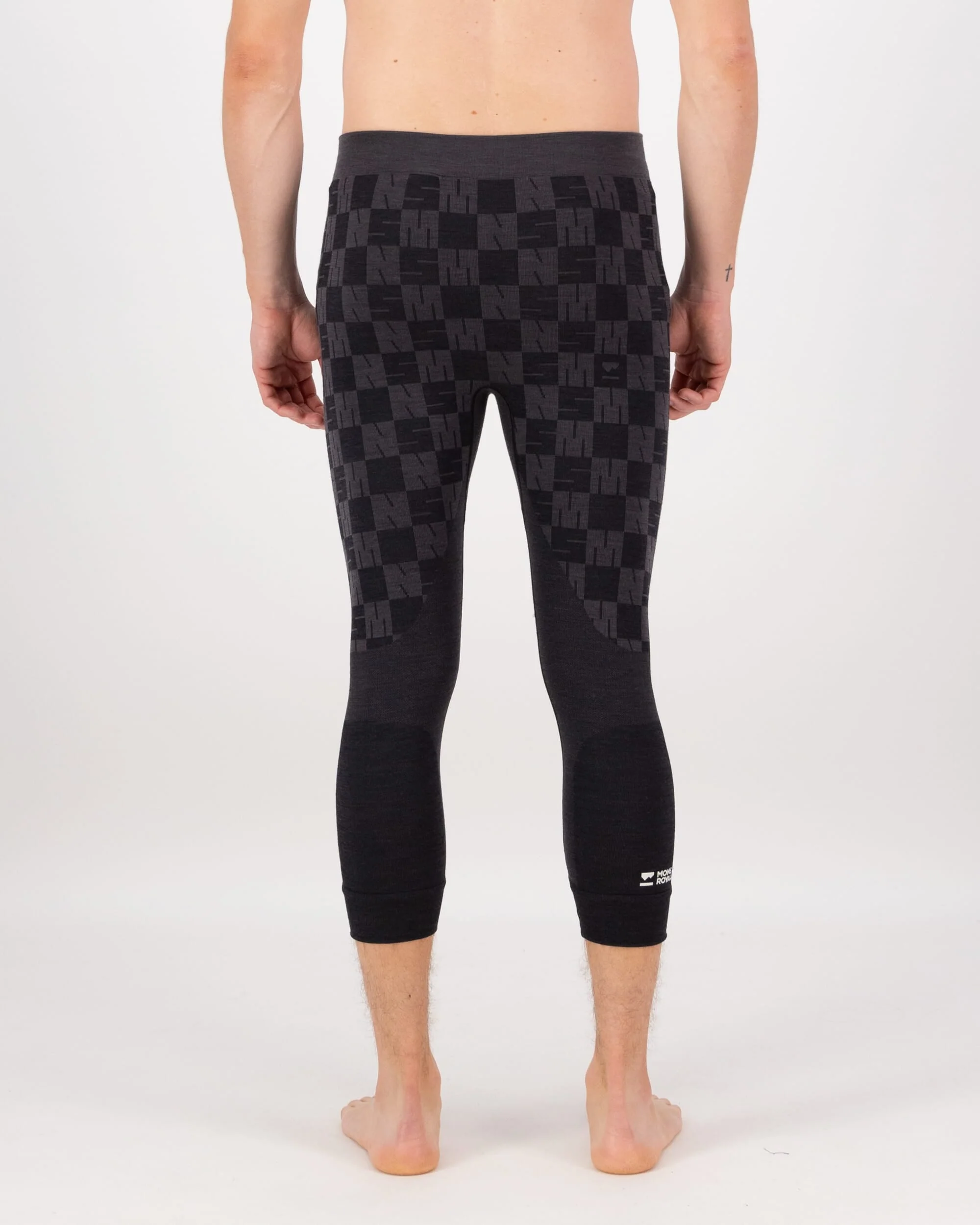 Ascender Merino Base Layer 3/4 Legging - Forged Iron / Black | Men's Leggings - Image 2