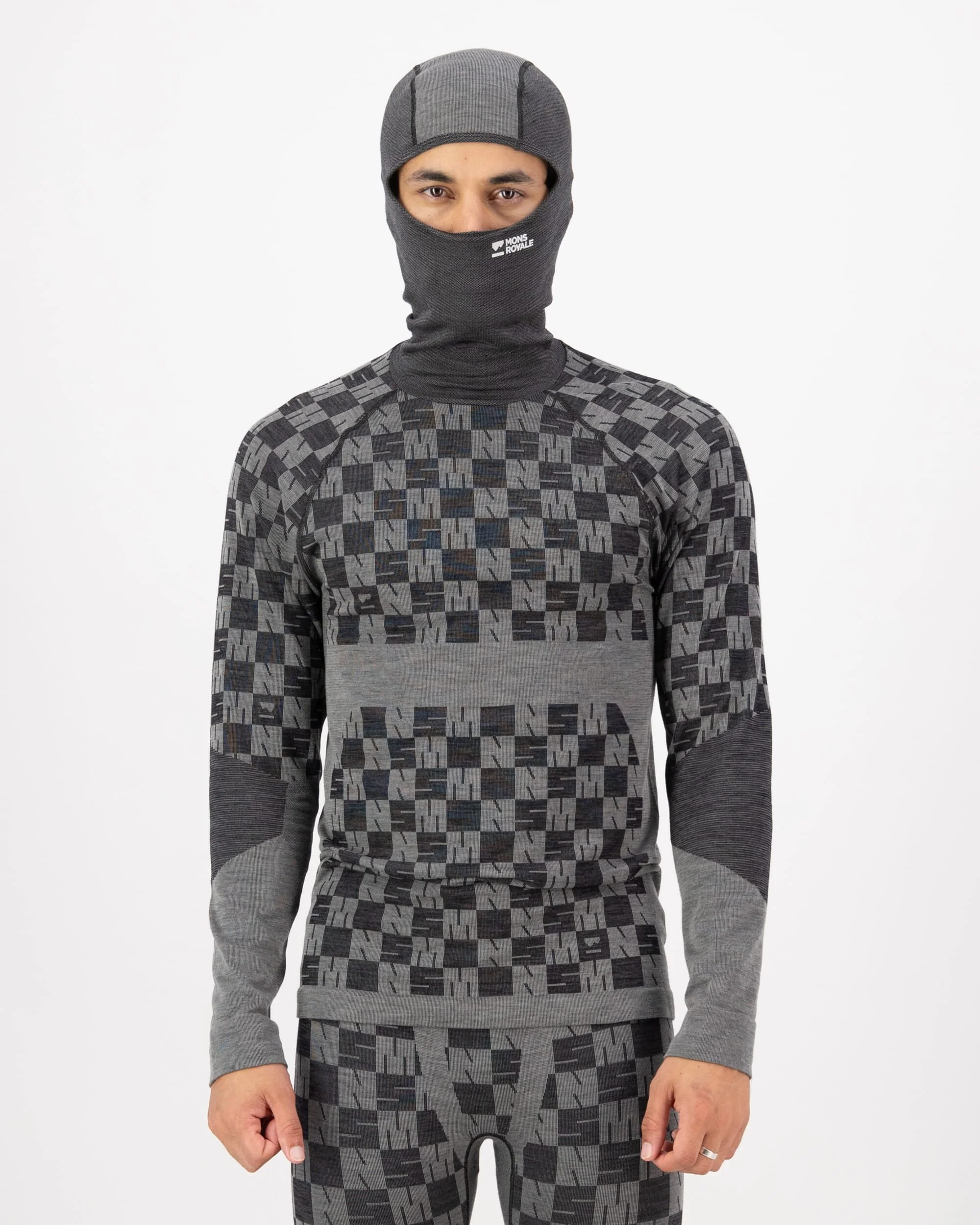 Ascender Merino Base Layer Hooded Long Sleeve - Dried Sage / Black | Men's Long Sleeve Top