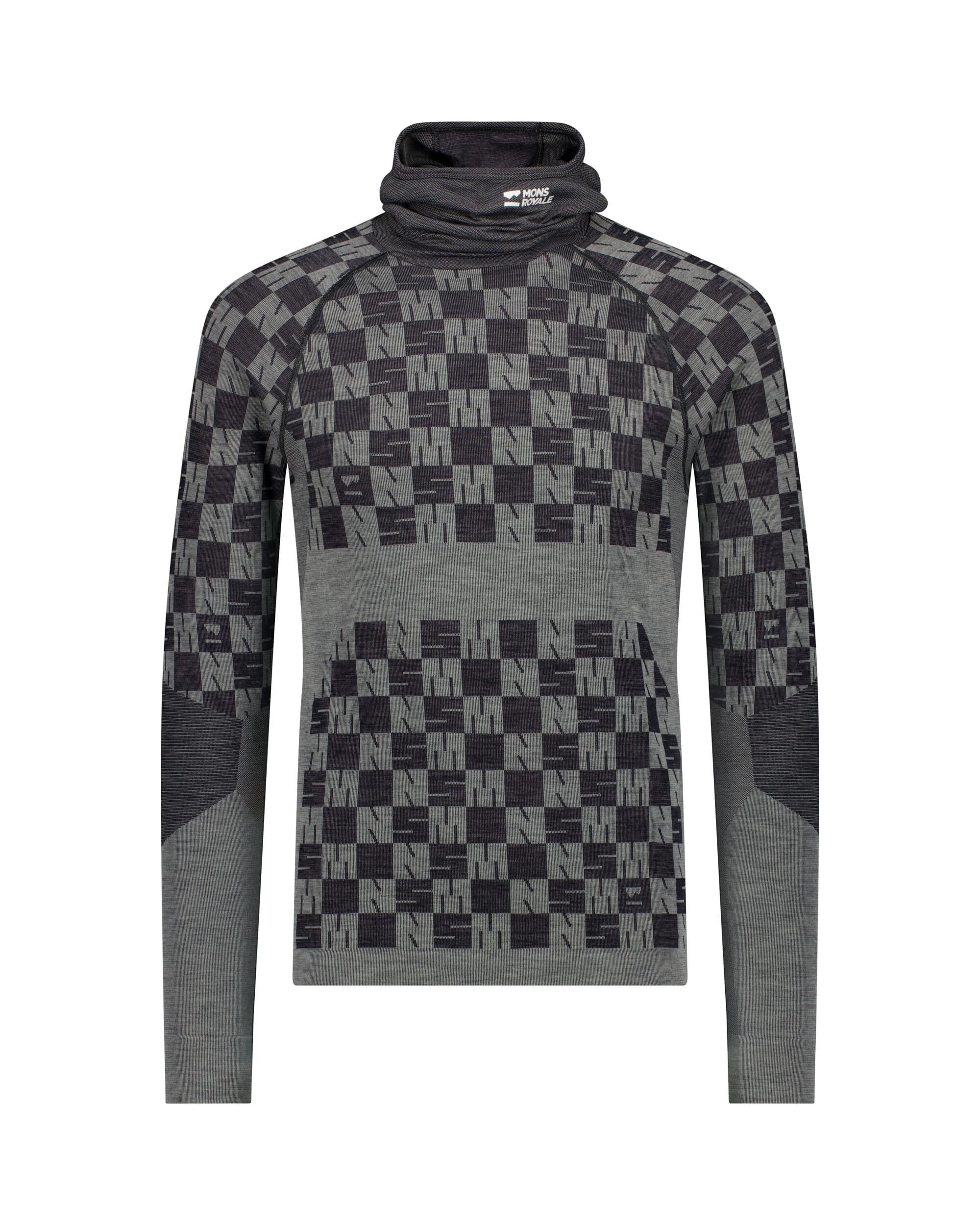 Ascender Merino Base Layer Hooded Long Sleeve - Dried Sage / Black | Men's Long Sleeve Top - Image 4