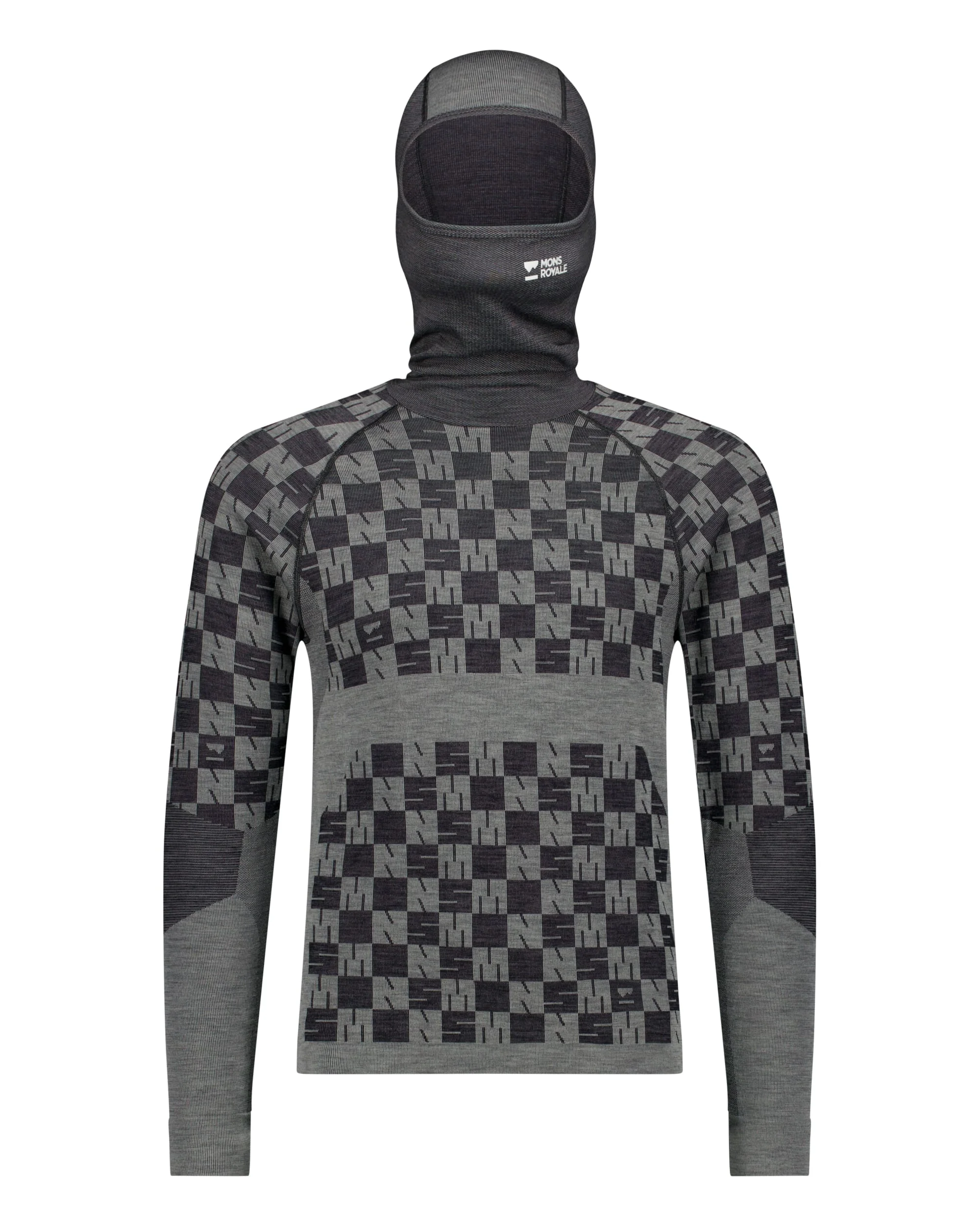 Ascender Merino Base Layer Hooded Long Sleeve - Dried Sage / Black | Men's Long Sleeve Top - Image 5