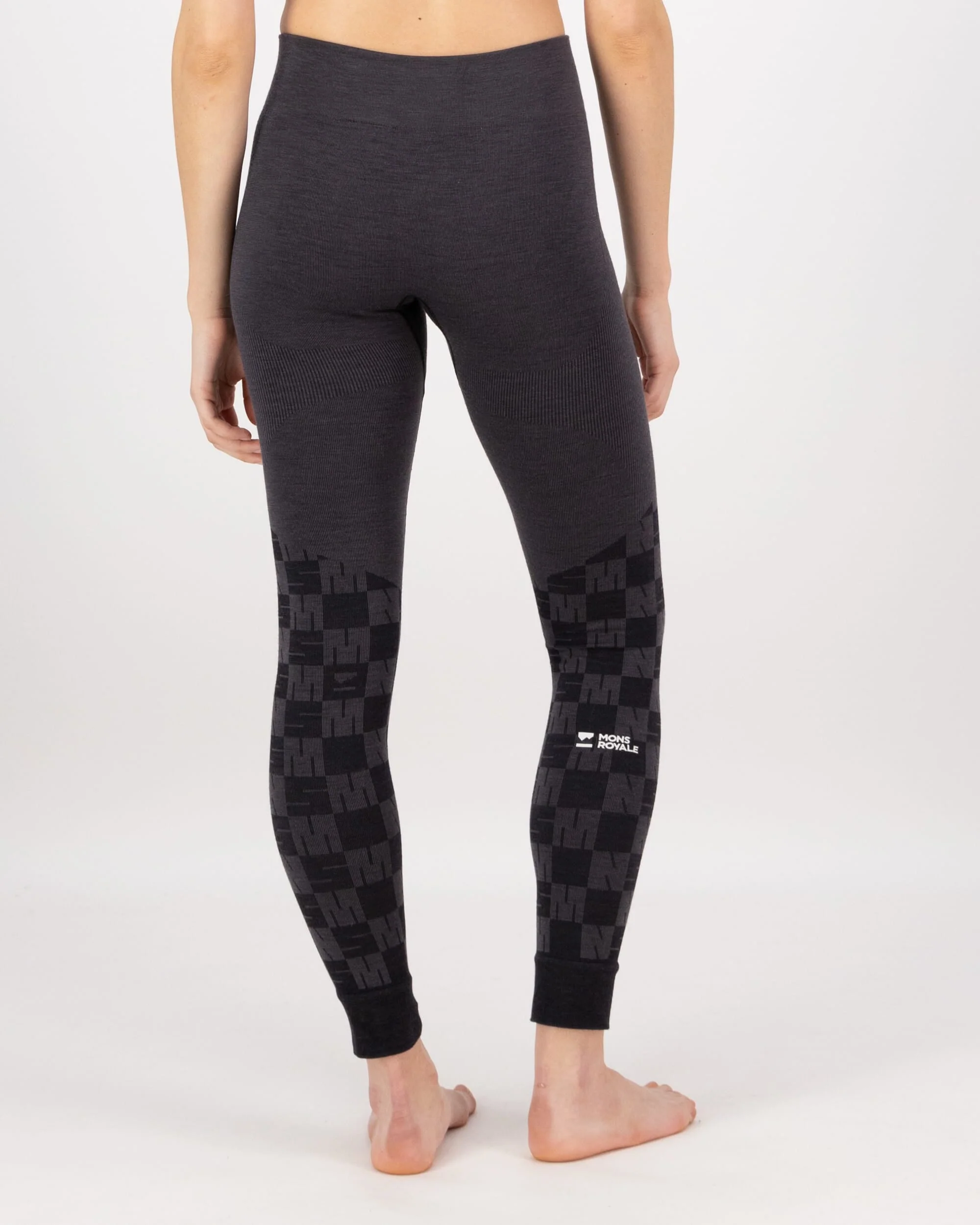 Ascender Merino Base Layer Legging - Forged Iron / Black | Women's Leggings - Image 2