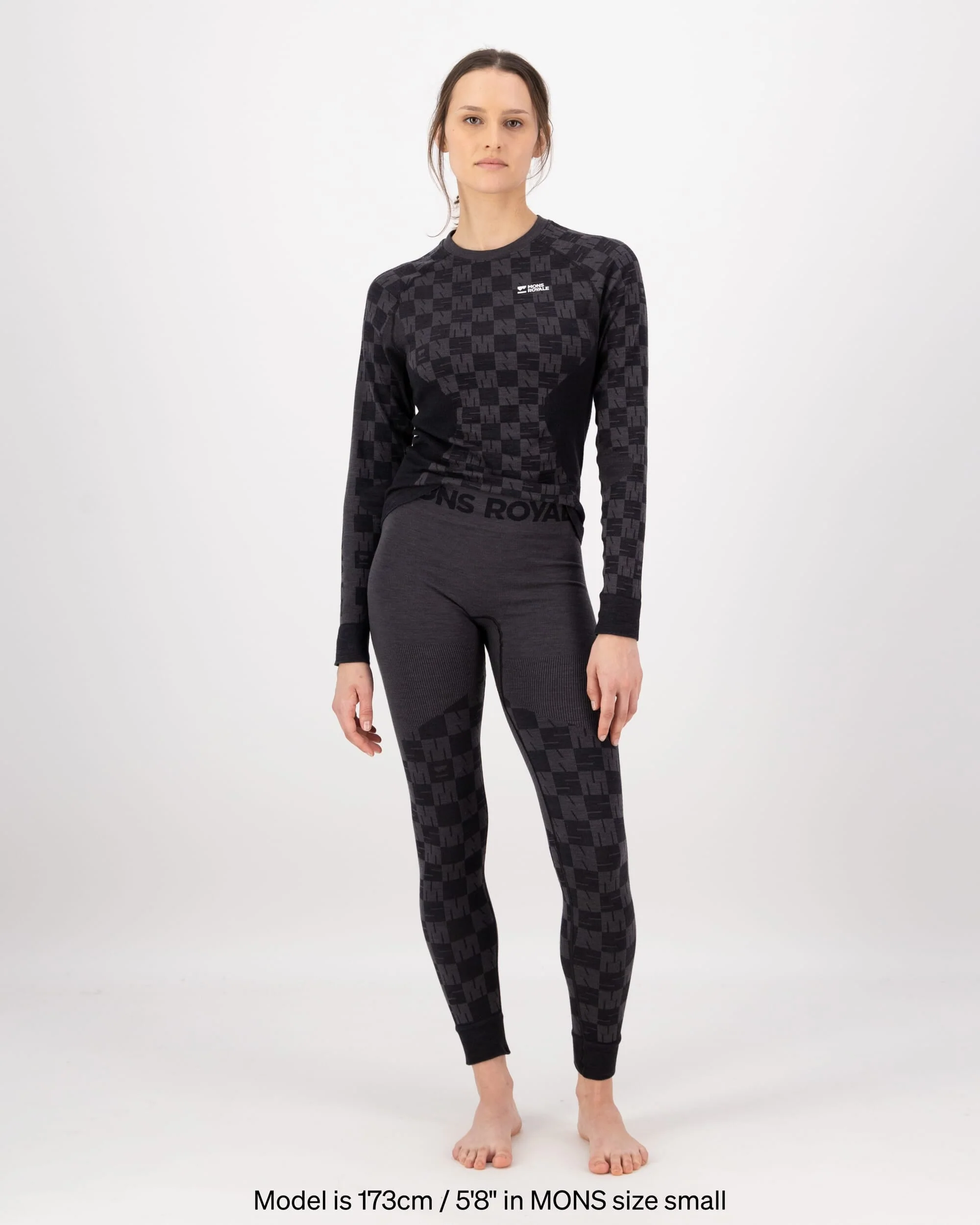 Ascender Merino Base Layer Legging - Forged Iron / Black | Women's Leggings - Image 3