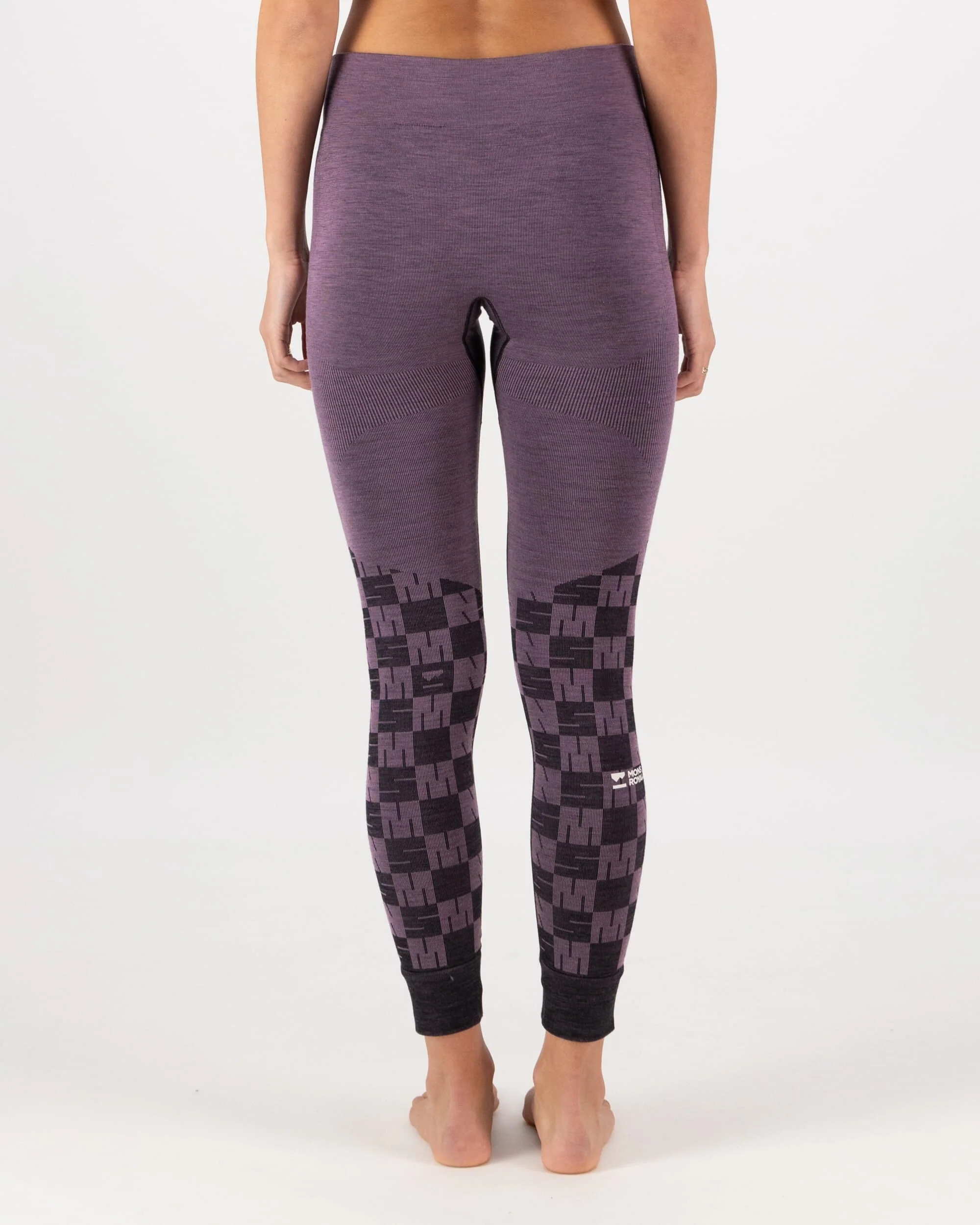 Ascender Merino Base Layer Legging - Mauve / Black | Women's Leggings - Image 2