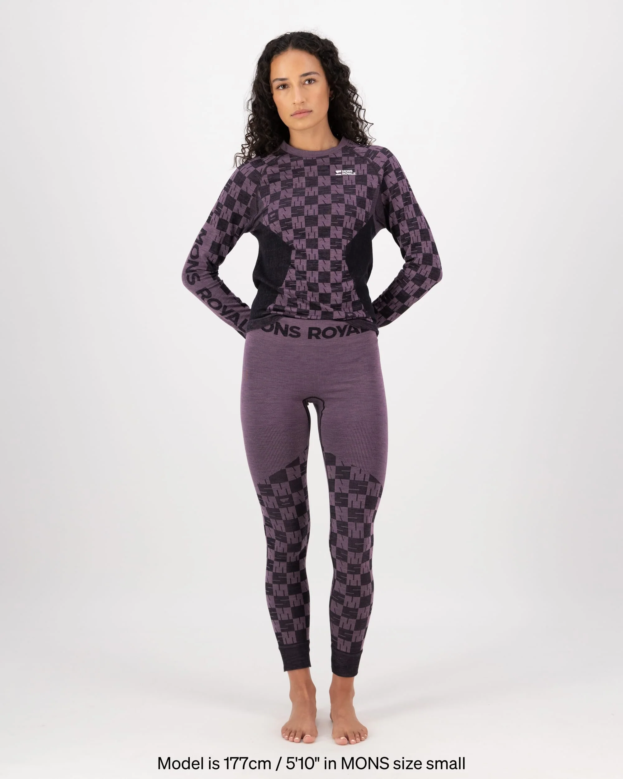 Ascender Merino Base Layer Legging - Mauve / Black | Women's Leggings - Image 4