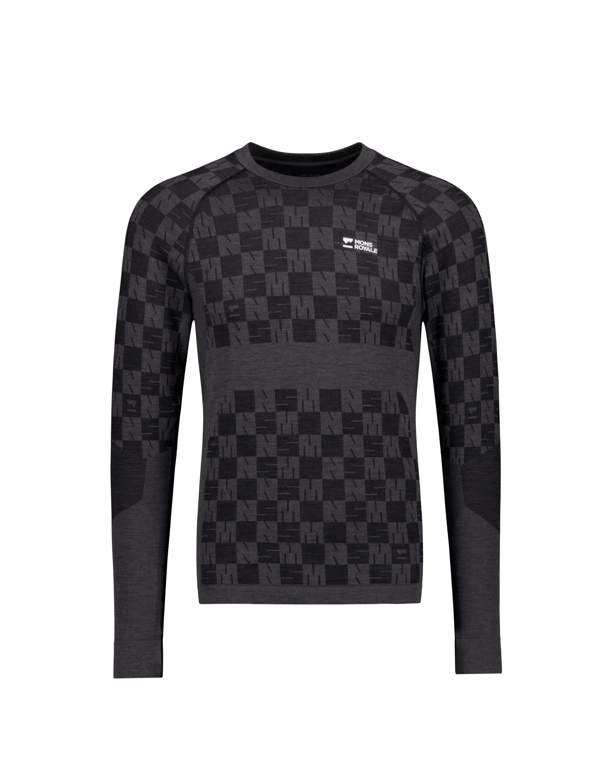 Ascender Merino Base Layer Long Sleeve - Forged Iron / Black | Men's Long Sleeve Top - Image 6