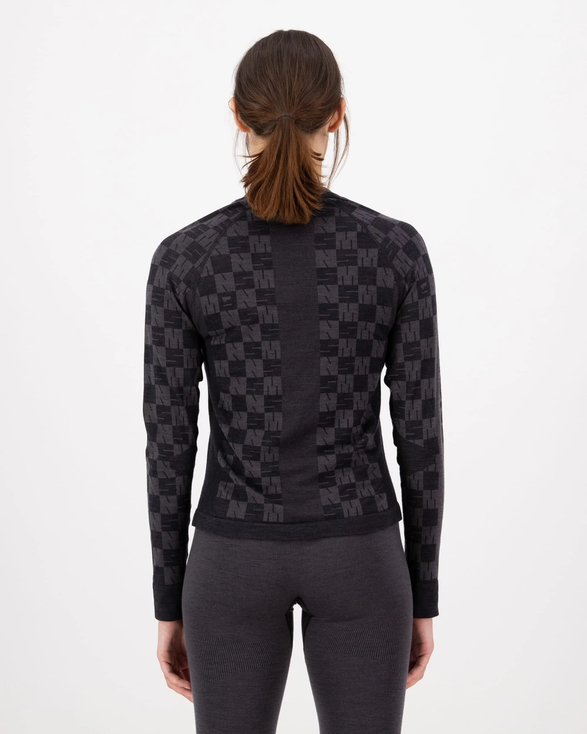 Ascender Merino Base Layer Long Sleeve - Forged Iron / Black |Women's Long Sleeve Top - Image 2