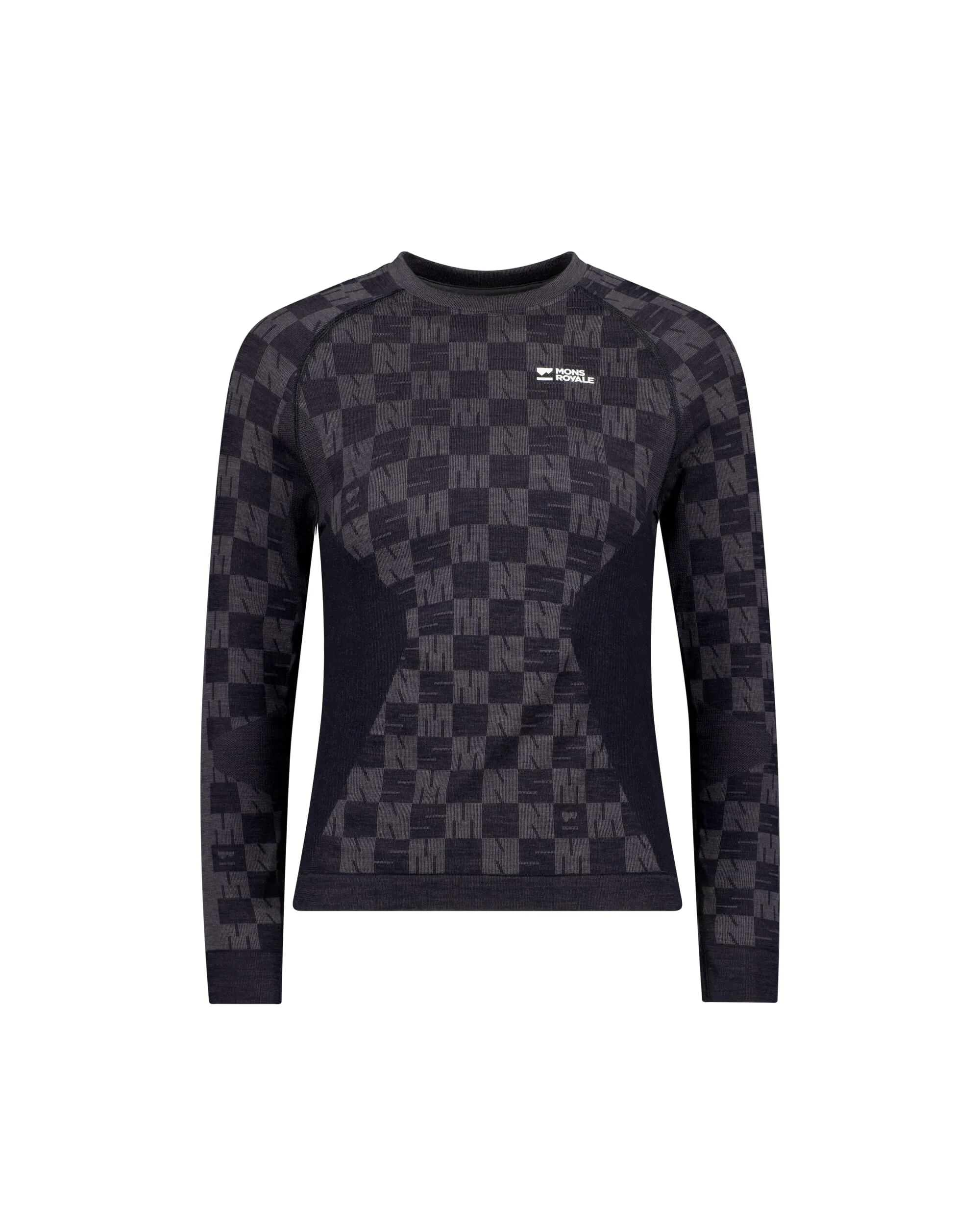 Ascender Merino Base Layer Long Sleeve - Forged Iron / Black |Women's Long Sleeve Top - Image 5