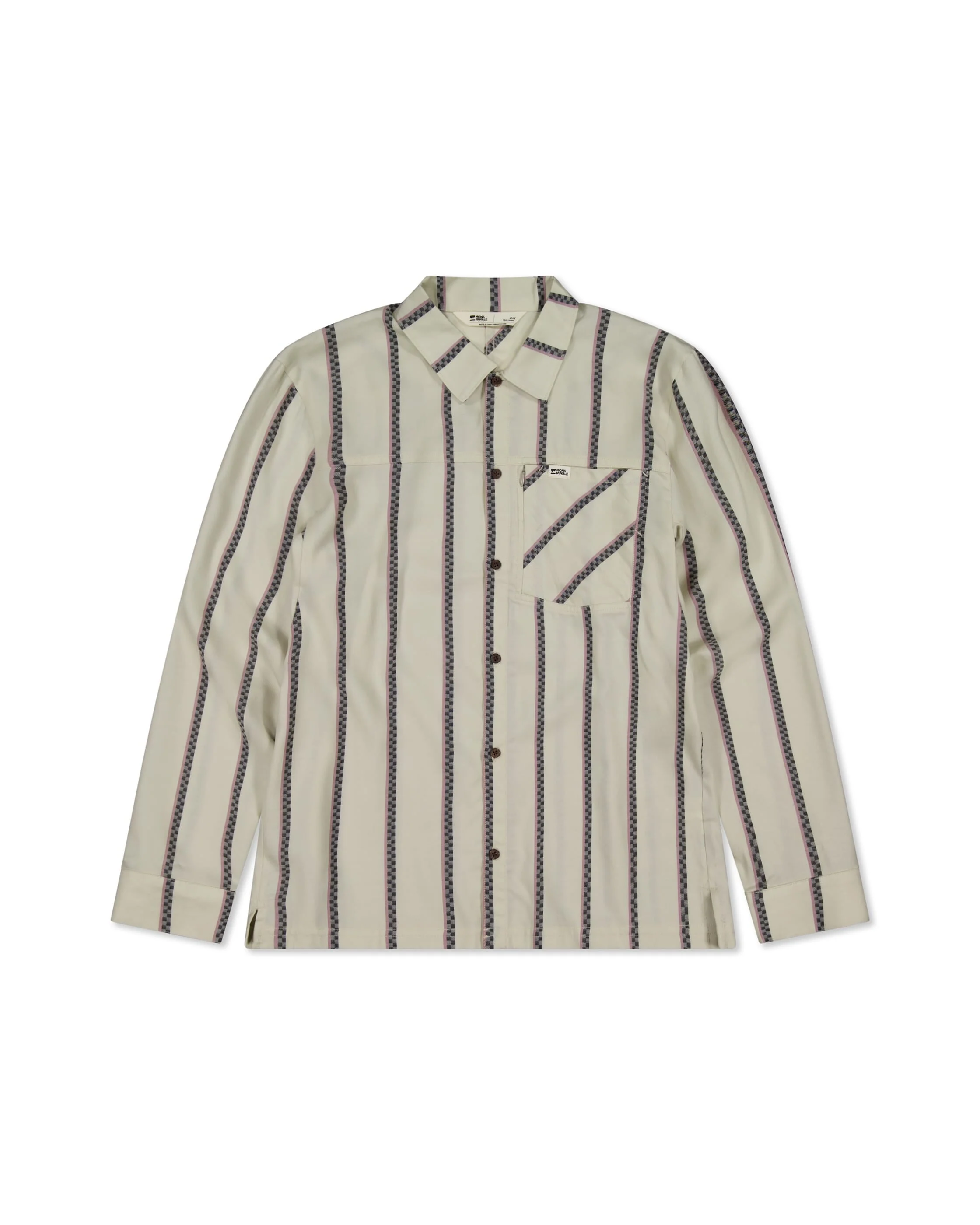 AT Merino Long Sleeve Shirt - Bone Stripe | Men's Shirt - Image 5