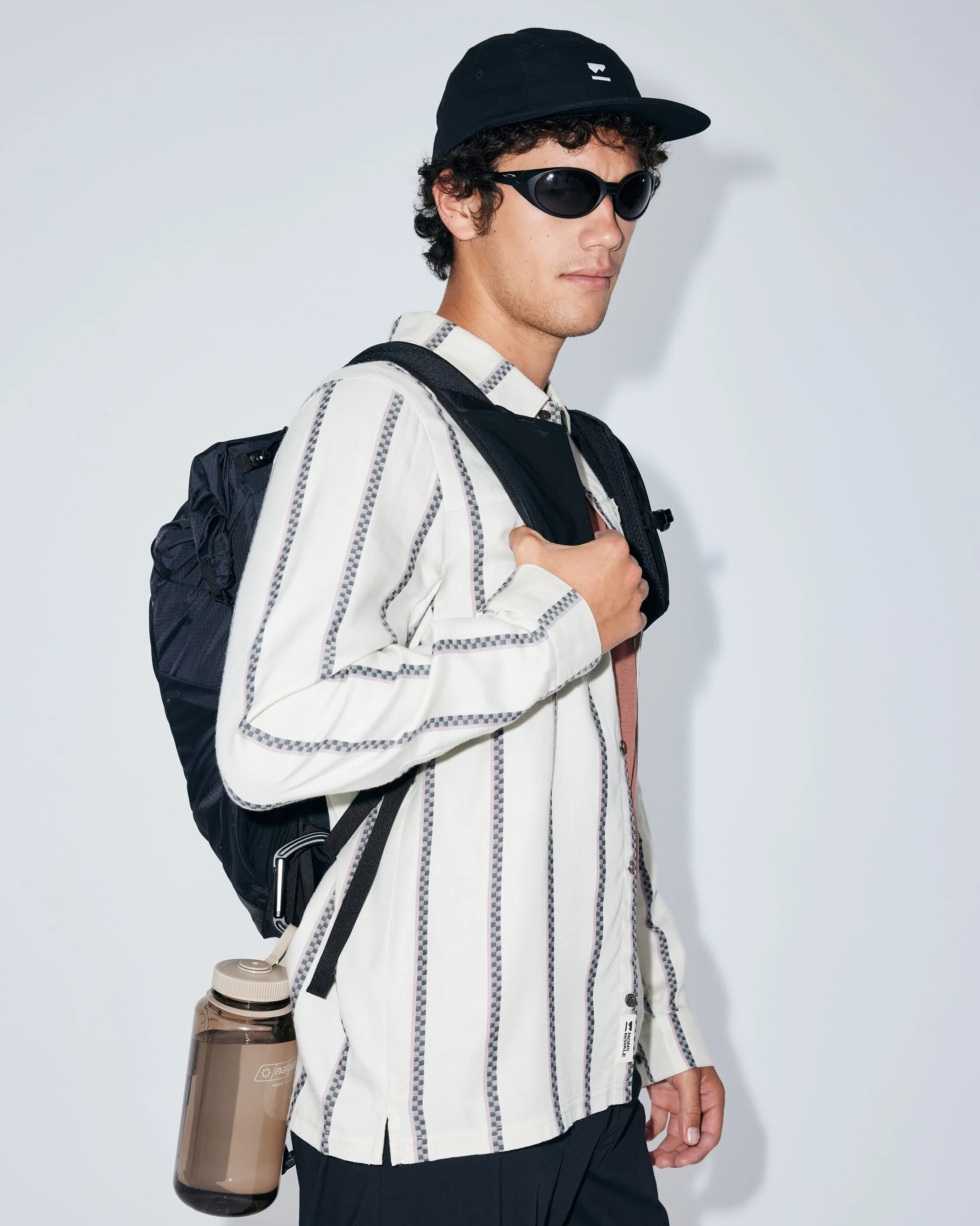 AT Merino Long Sleeve Shirt - Bone Stripe | Men's Shirt - Image 8