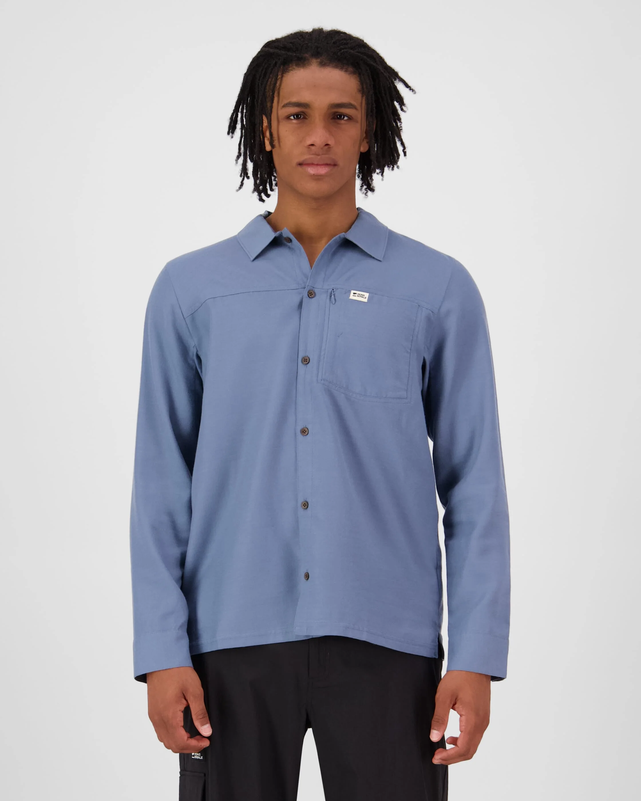 AT Merino Long Sleeve Shirt - Horizon Blue | Men's Shirt - Image 4