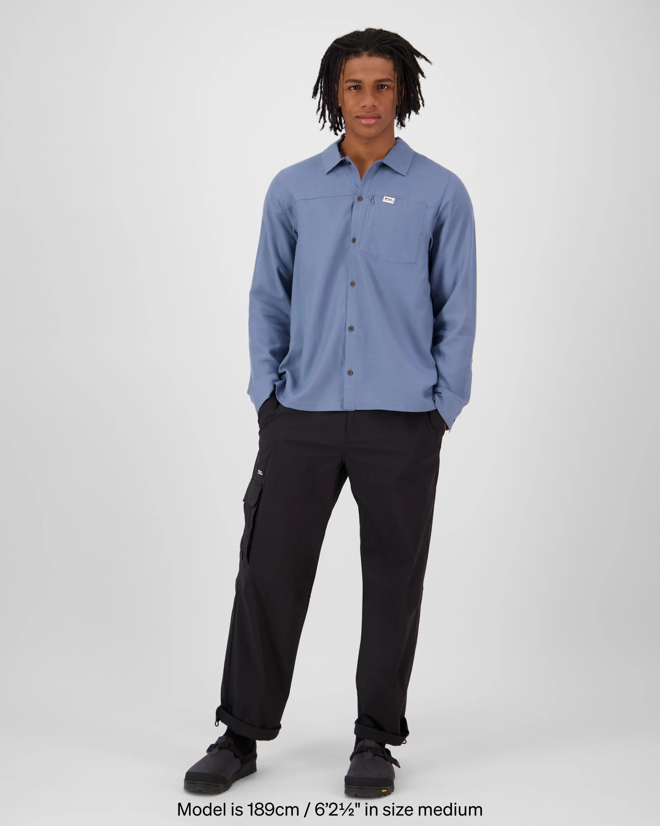 AT Merino Long Sleeve Shirt - Horizon Blue | Men's Shirt - Image 5