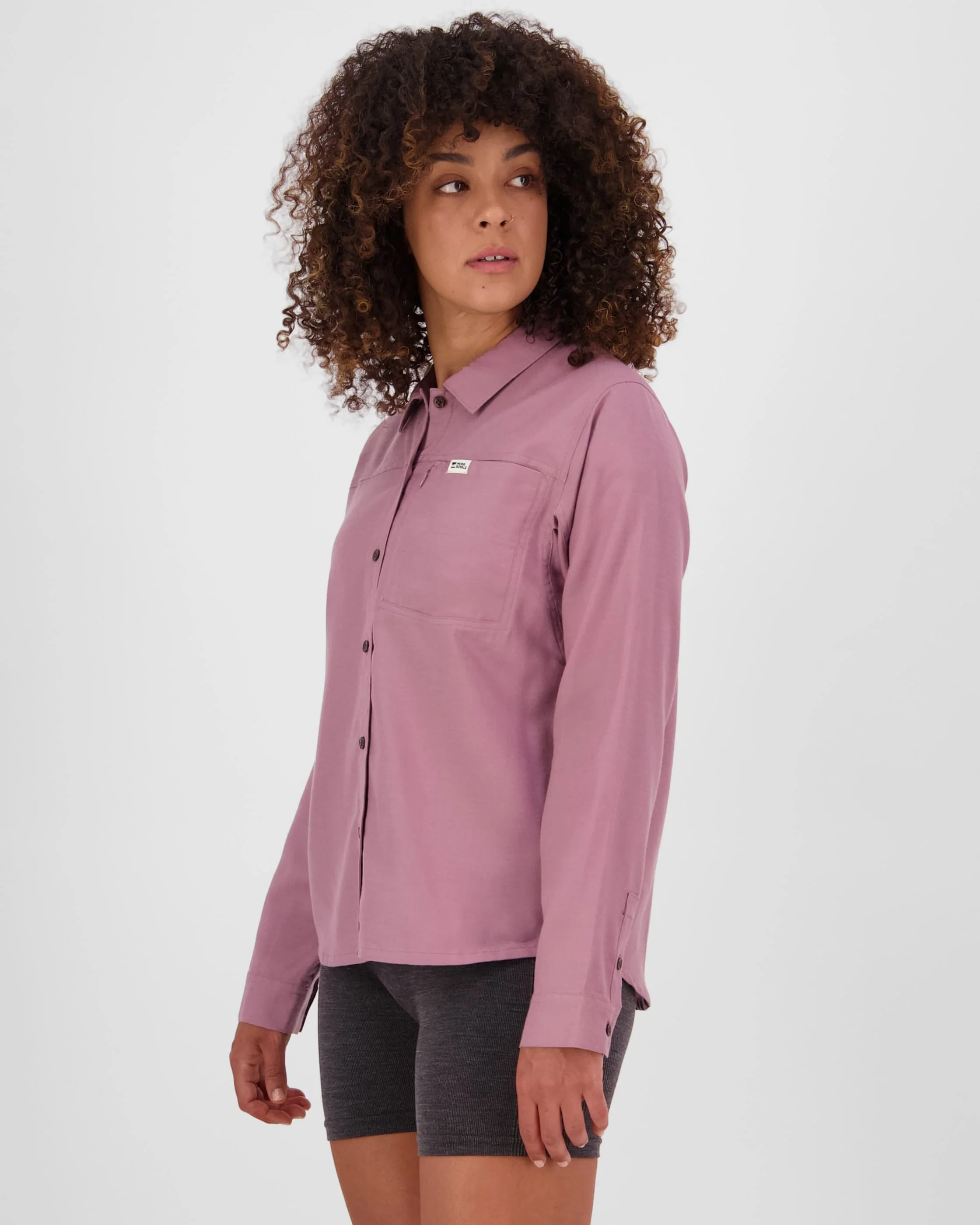 AT Merino Long Sleeve Shirt - Sierra Pink | Women's Shirt - Image 3