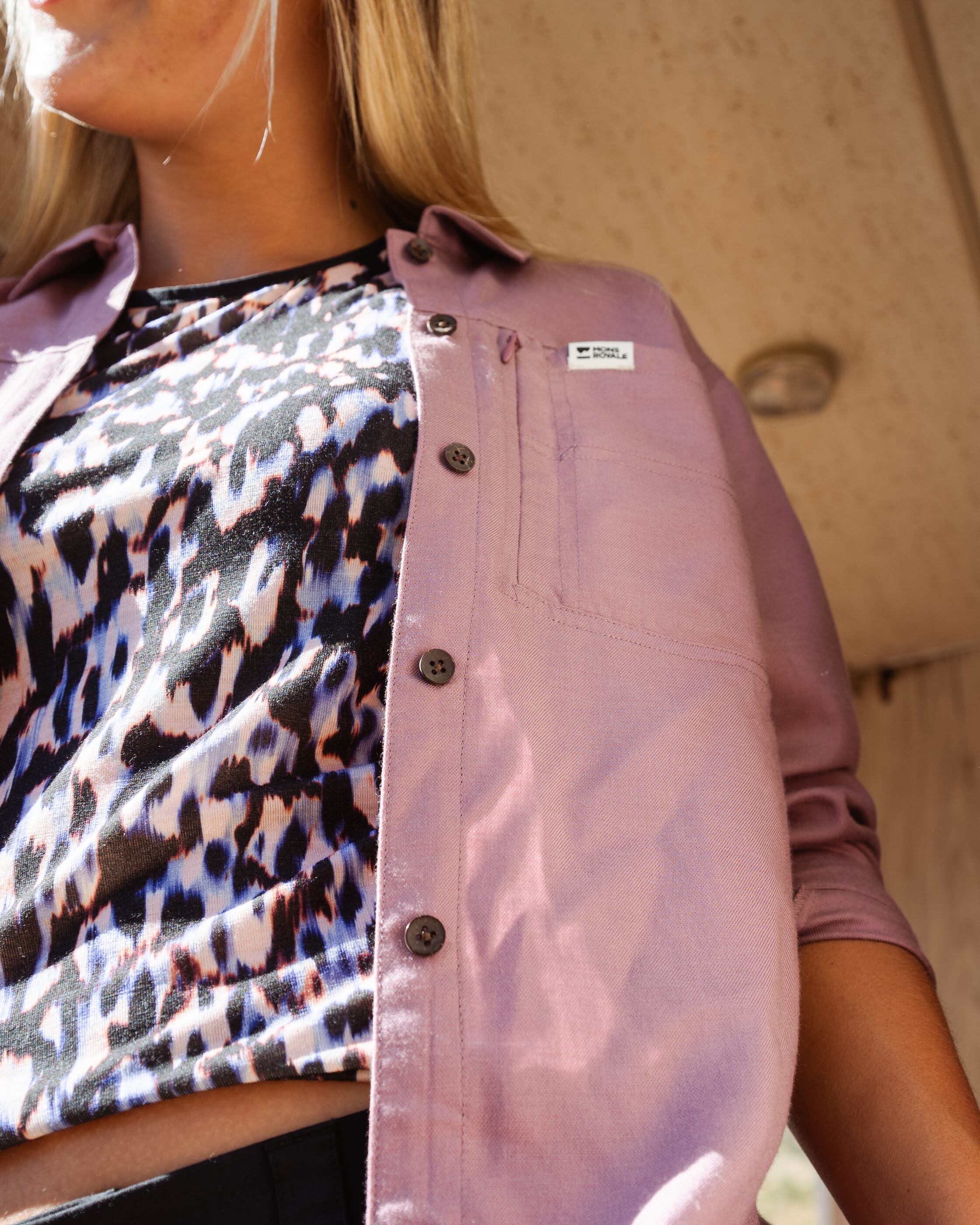 AT Merino Long Sleeve Shirt - Sierra Pink | Women's Shirt - Image 7