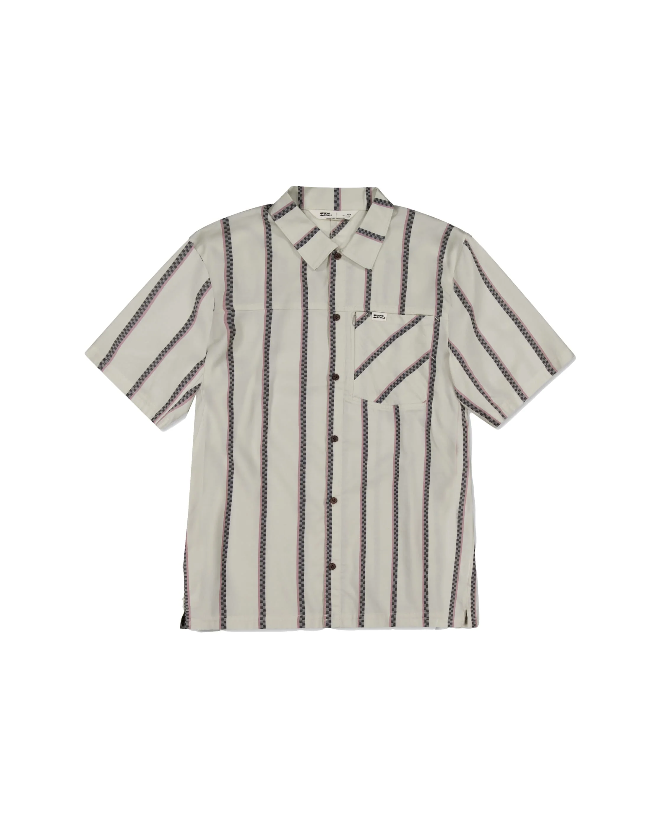 AT Merino Short Sleeve Shirt - Bone Stripe | Men's Shirt - Image 4