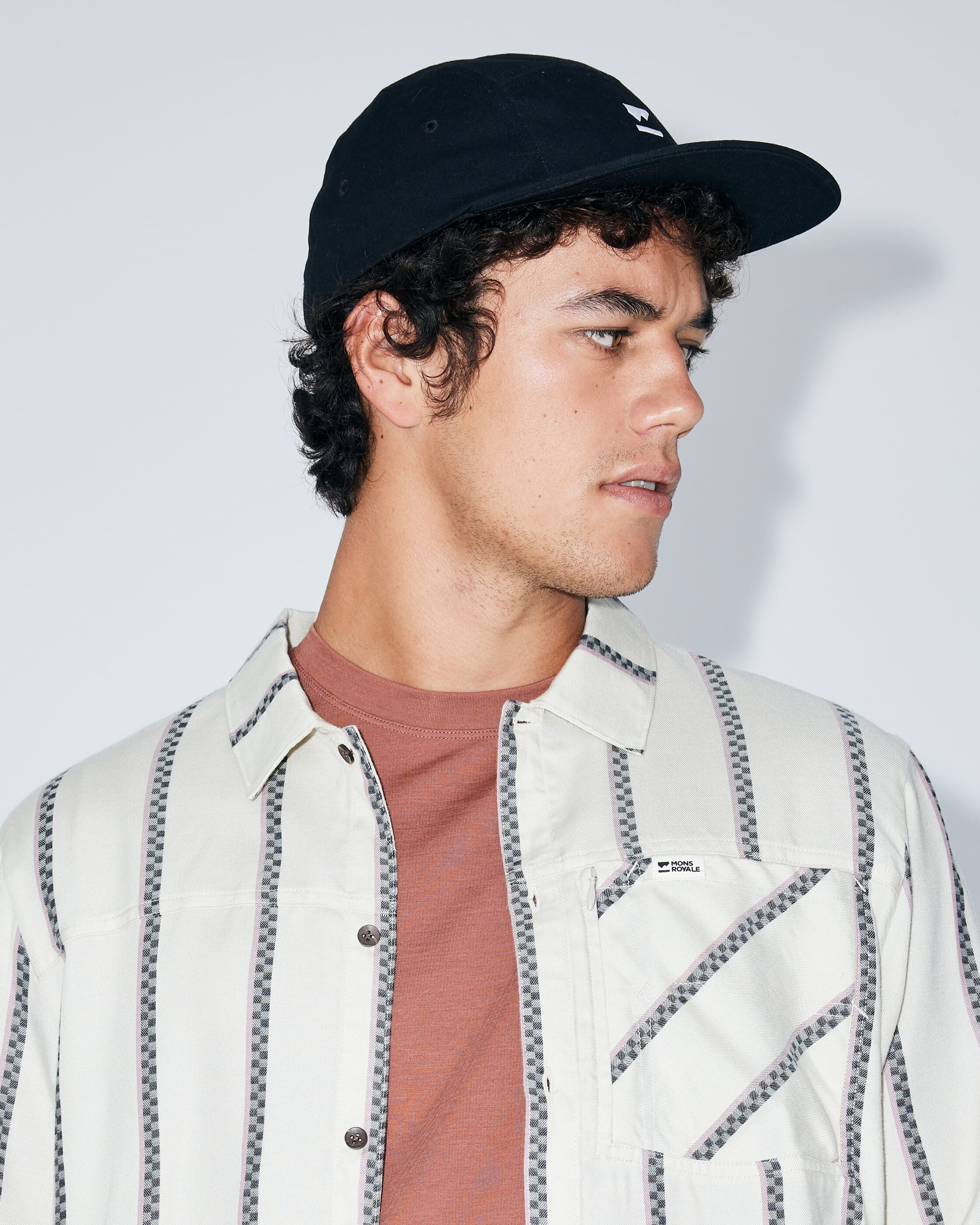 AT Merino Short Sleeve Shirt - Bone Stripe | Men's Shirt - Image 5