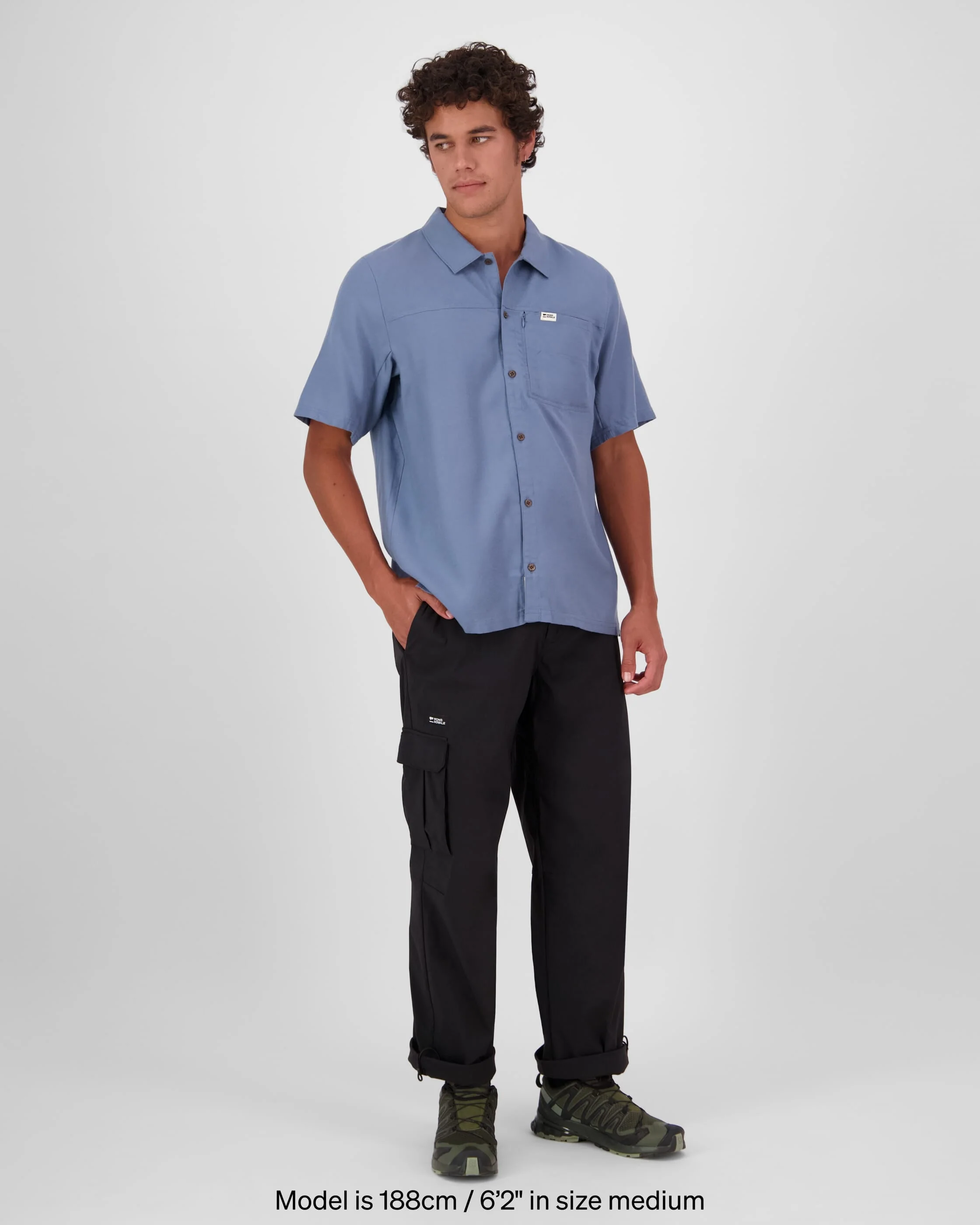 AT Merino Short Sleeve Shirt - Horizon Blue | Men's Shirt - Image 4