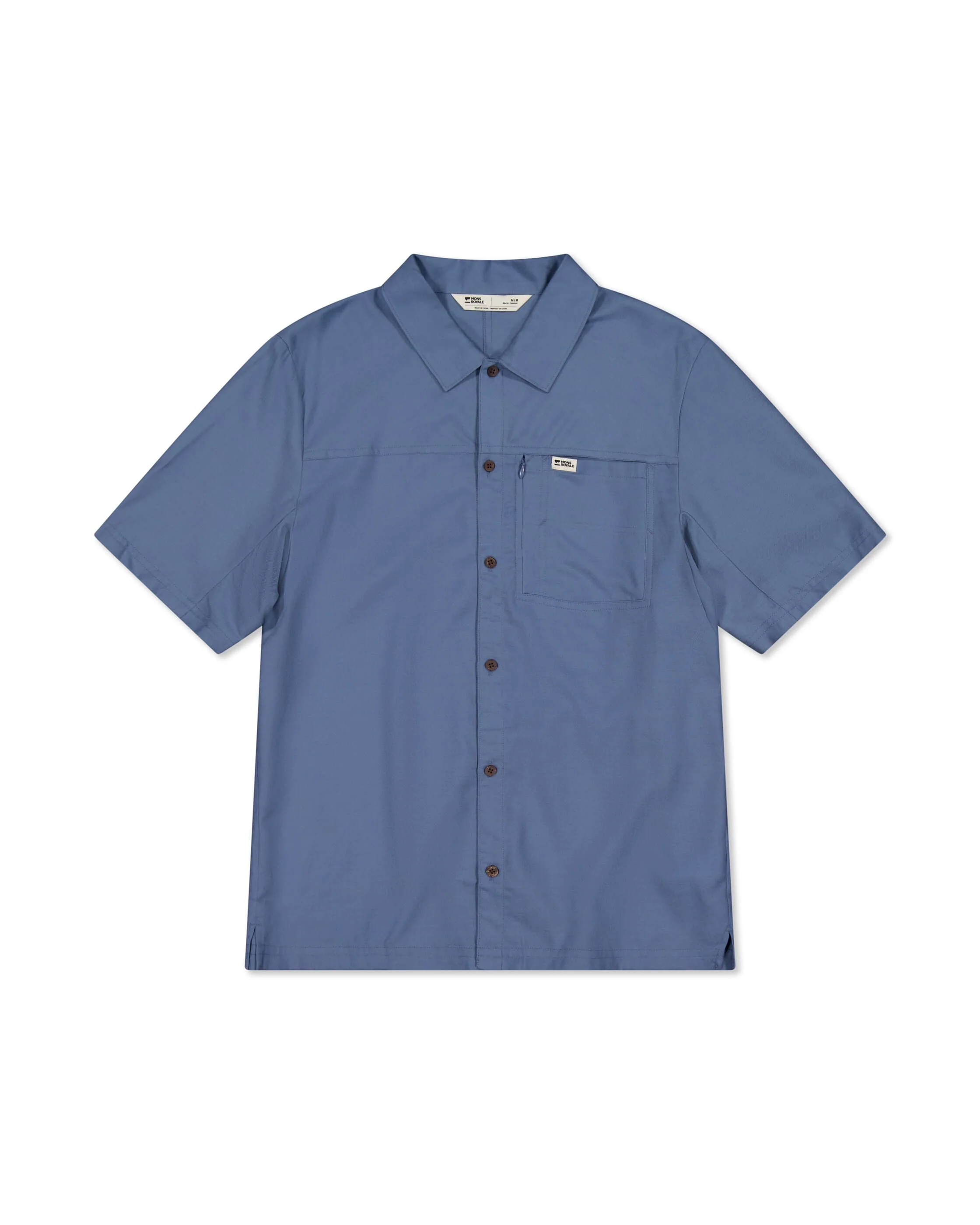 AT Merino Short Sleeve Shirt - Horizon Blue | Men's Shirt - Image 5