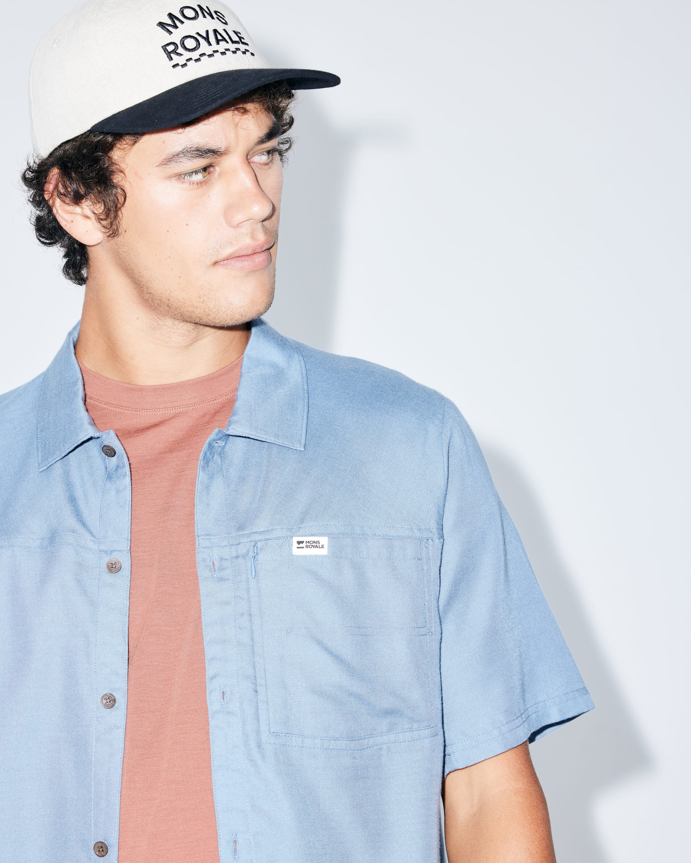 AT Merino Short Sleeve Shirt - Horizon Blue | Men's Shirt - Image 7