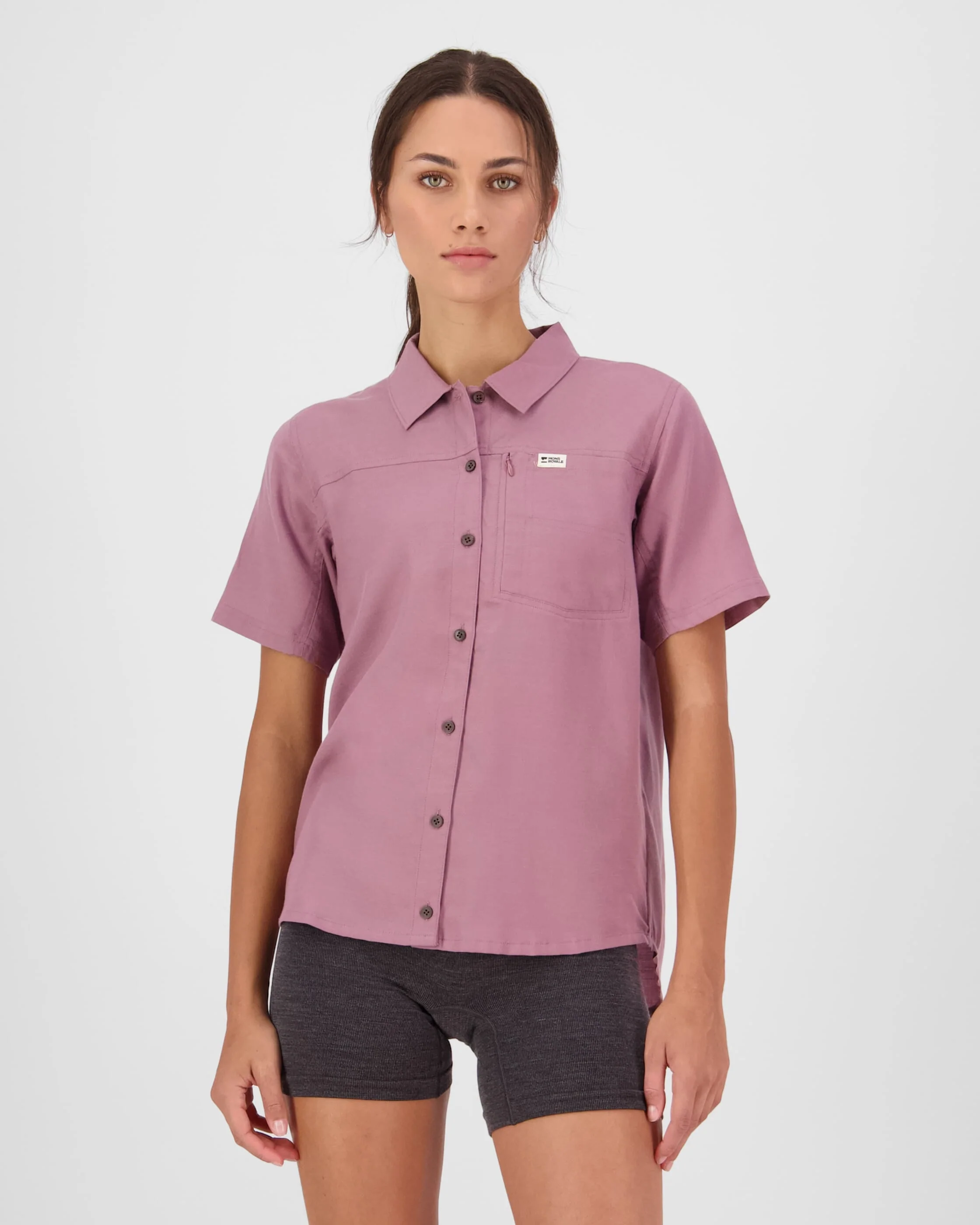 AT Merino Short Sleeve Shirt - Sierra Pink | Women's Shirt - Image 3