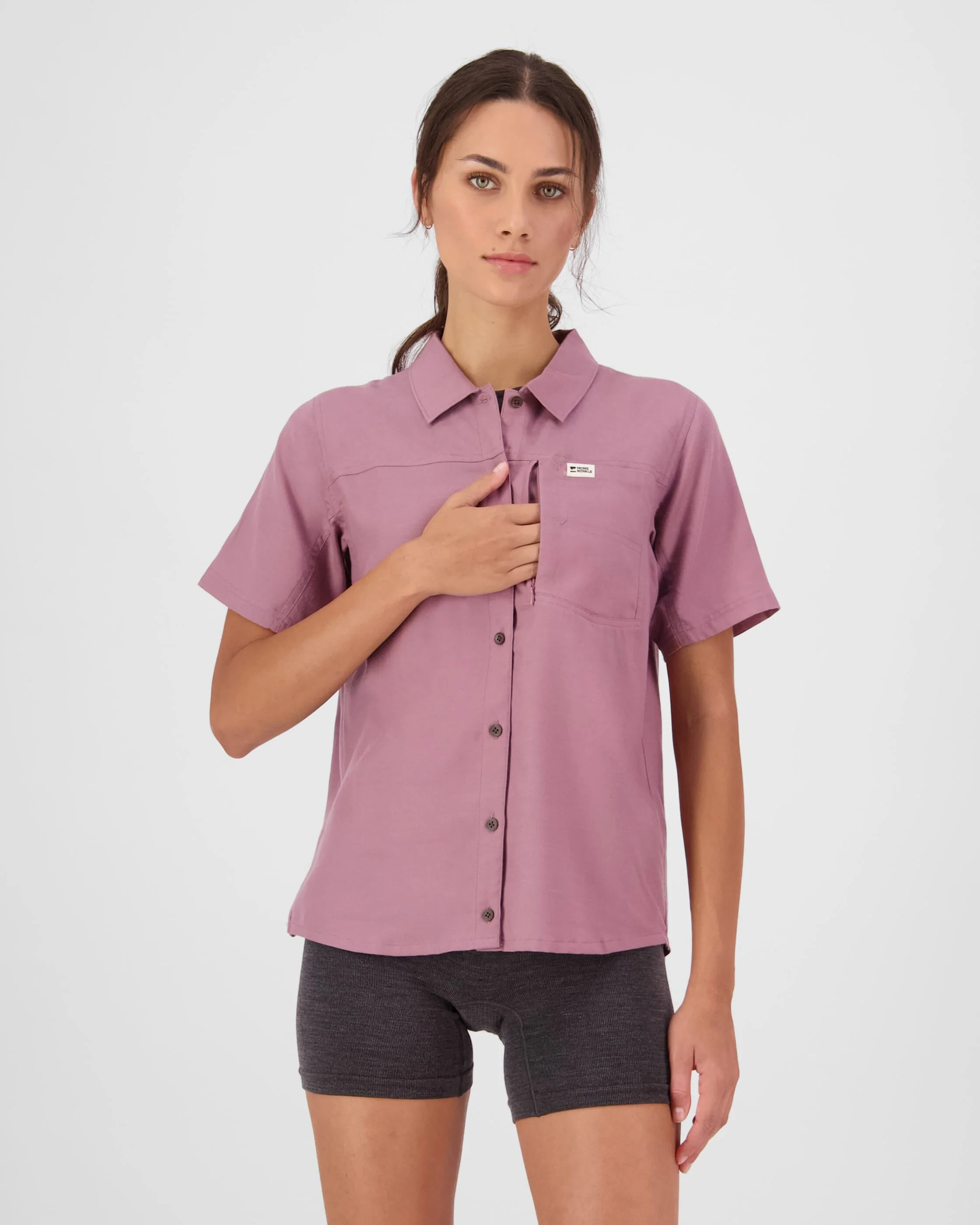 AT Merino Short Sleeve Shirt - Sierra Pink | Women's Shirt - Image 4