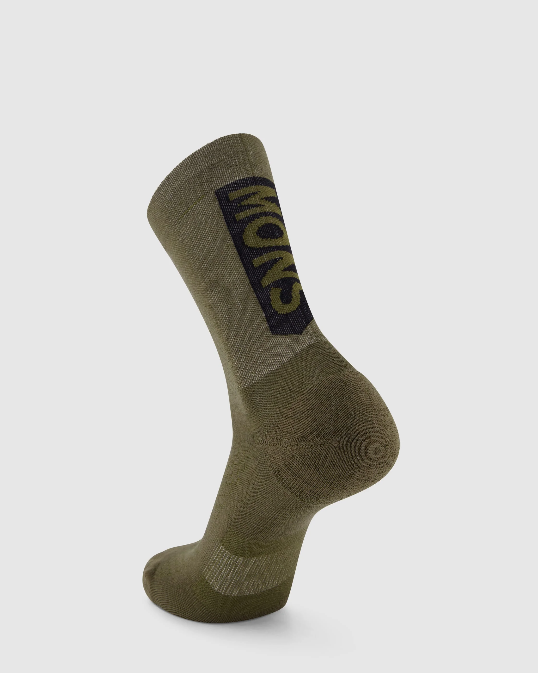 Atlas Merino Crew Sock - Dark Olive | Unisex Socks - Image 2