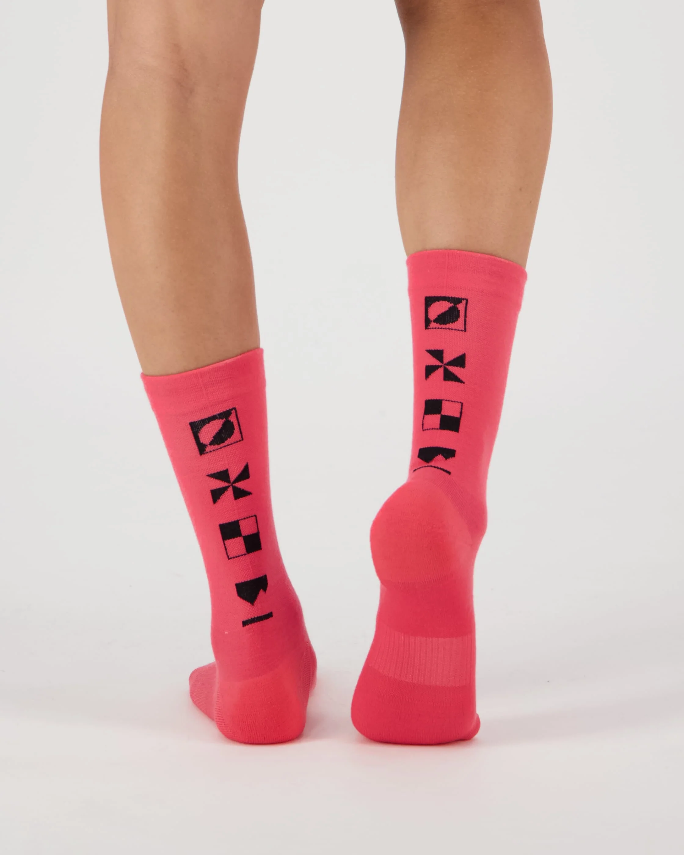 Atlas Merino Crew Sock - Watermelon | Unisex Socks - Image 4