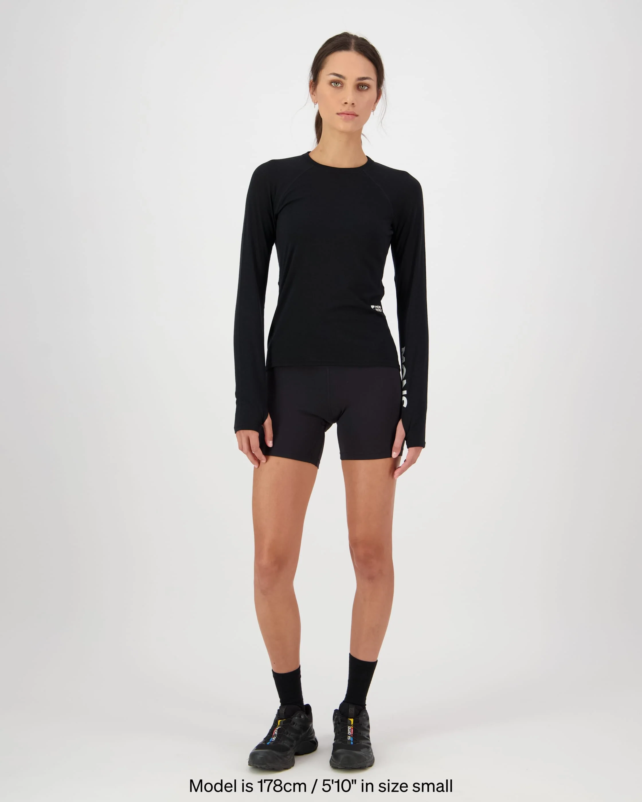 Bella Merino Long Sleeve - Black | Women's Long Sleeve Top - Image 5