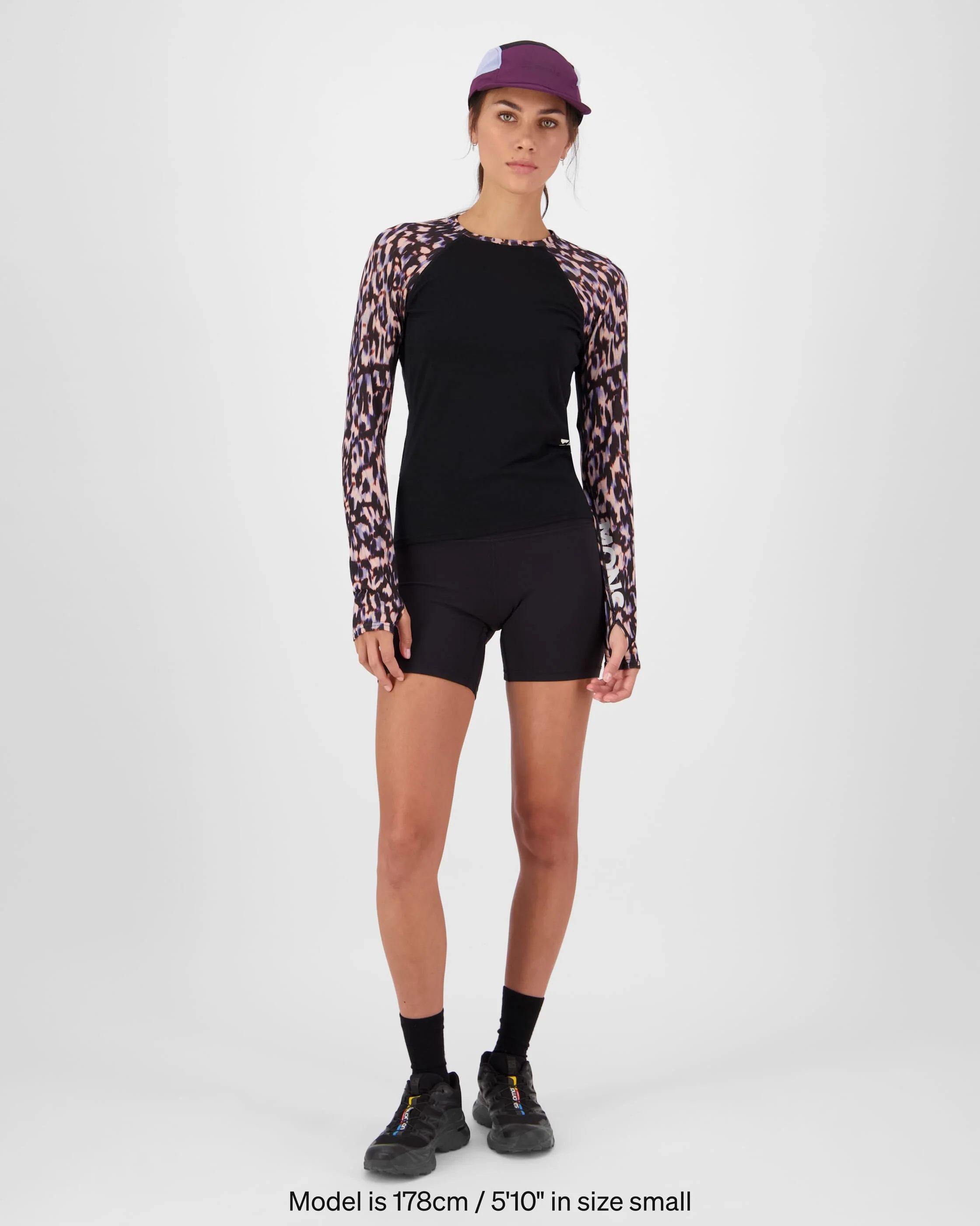 Bella Merino Long Sleeve - Rock Leopard / Black | Women's Long Sleeve Top - Image 3