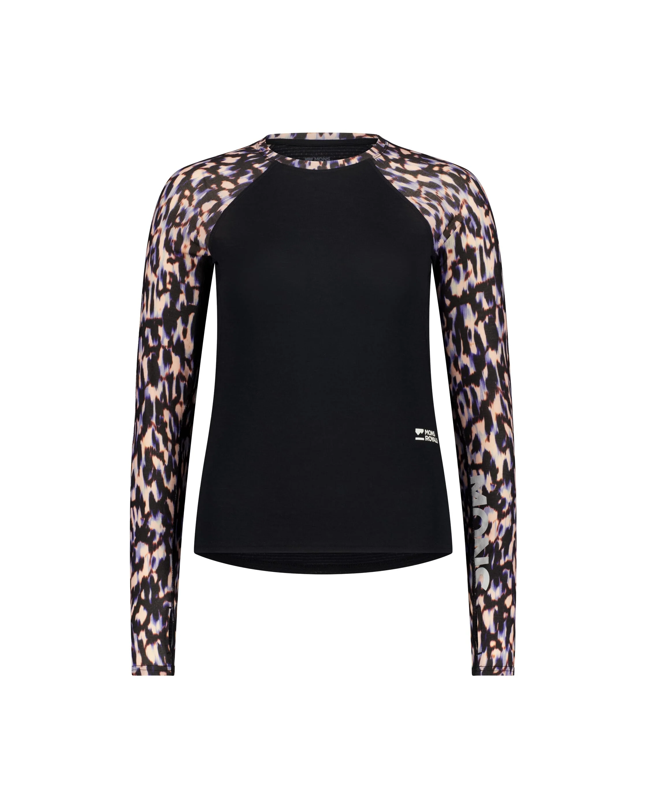 Bella Merino Long Sleeve - Rock Leopard / Black | Women's Long Sleeve Top - Image 4