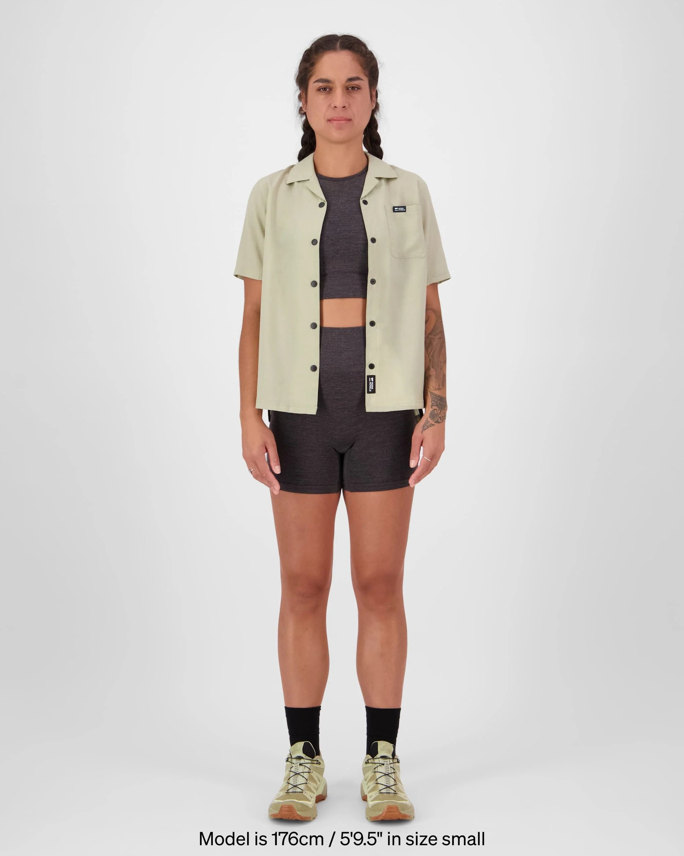 Breezer Merino Short Sleeve Shirt - Dried Eucalyptus | Women's Shirt - Image 4