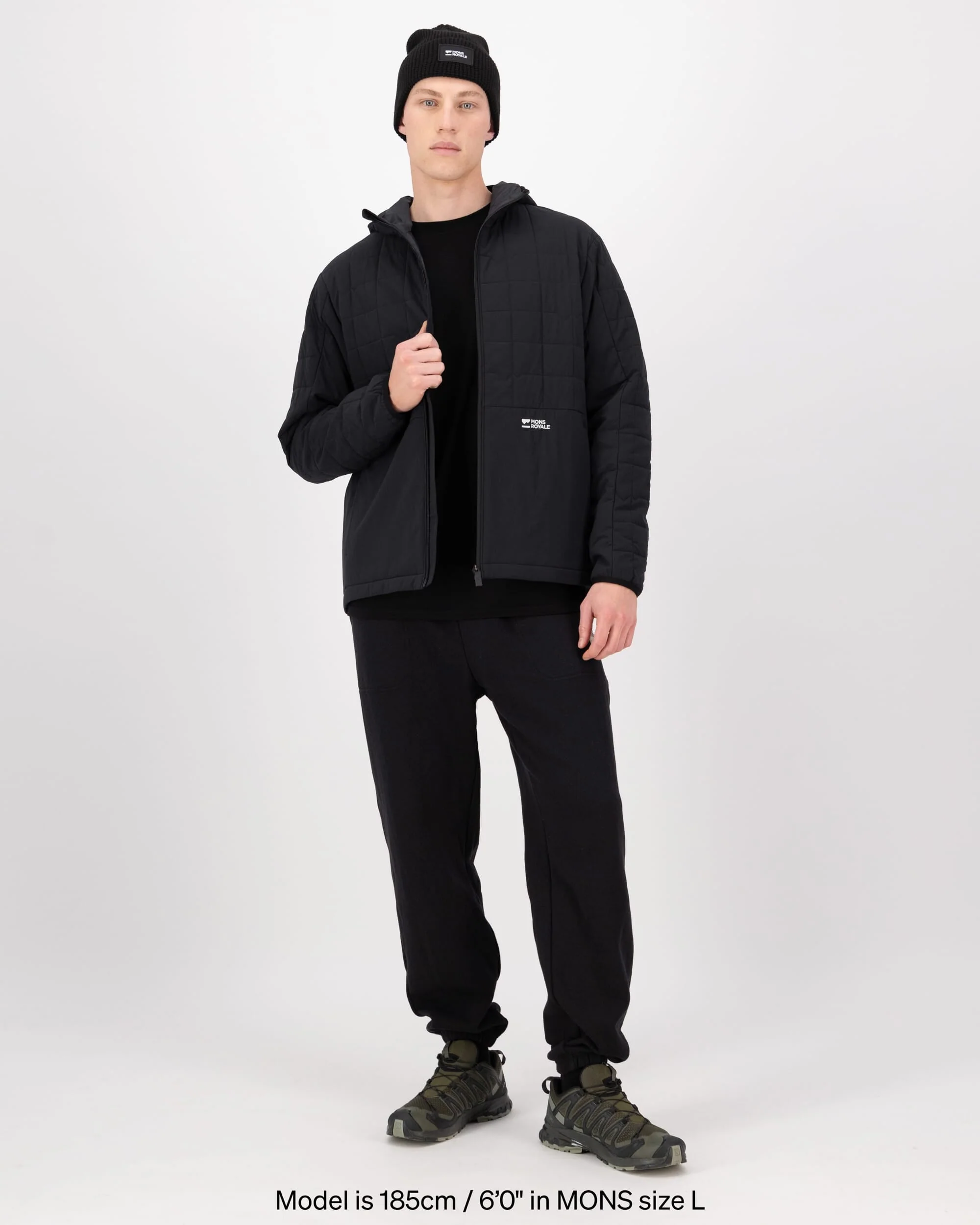 Canyon Merino Insulated Hooded Jacket - Black | Men's Jacket - Image 6
