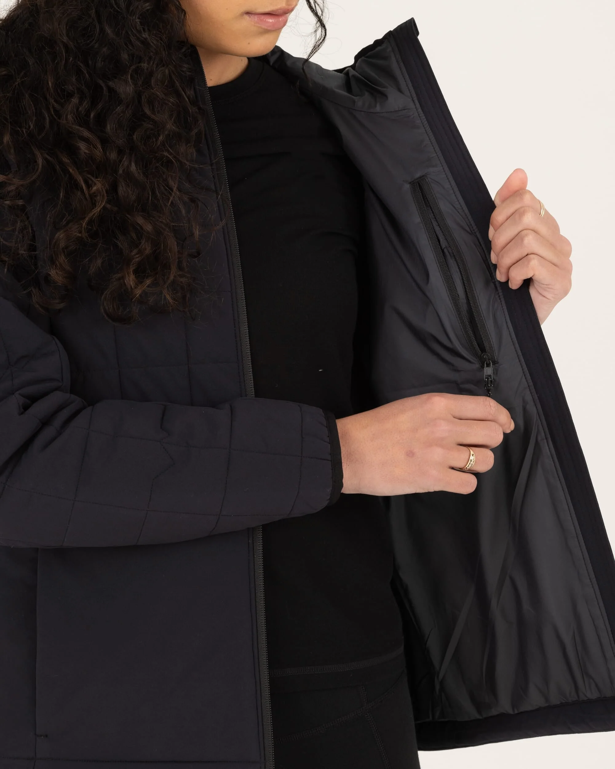 Canyon Merino Insulated Hooded Jacket - Black | Women's Jacket - Image 3
