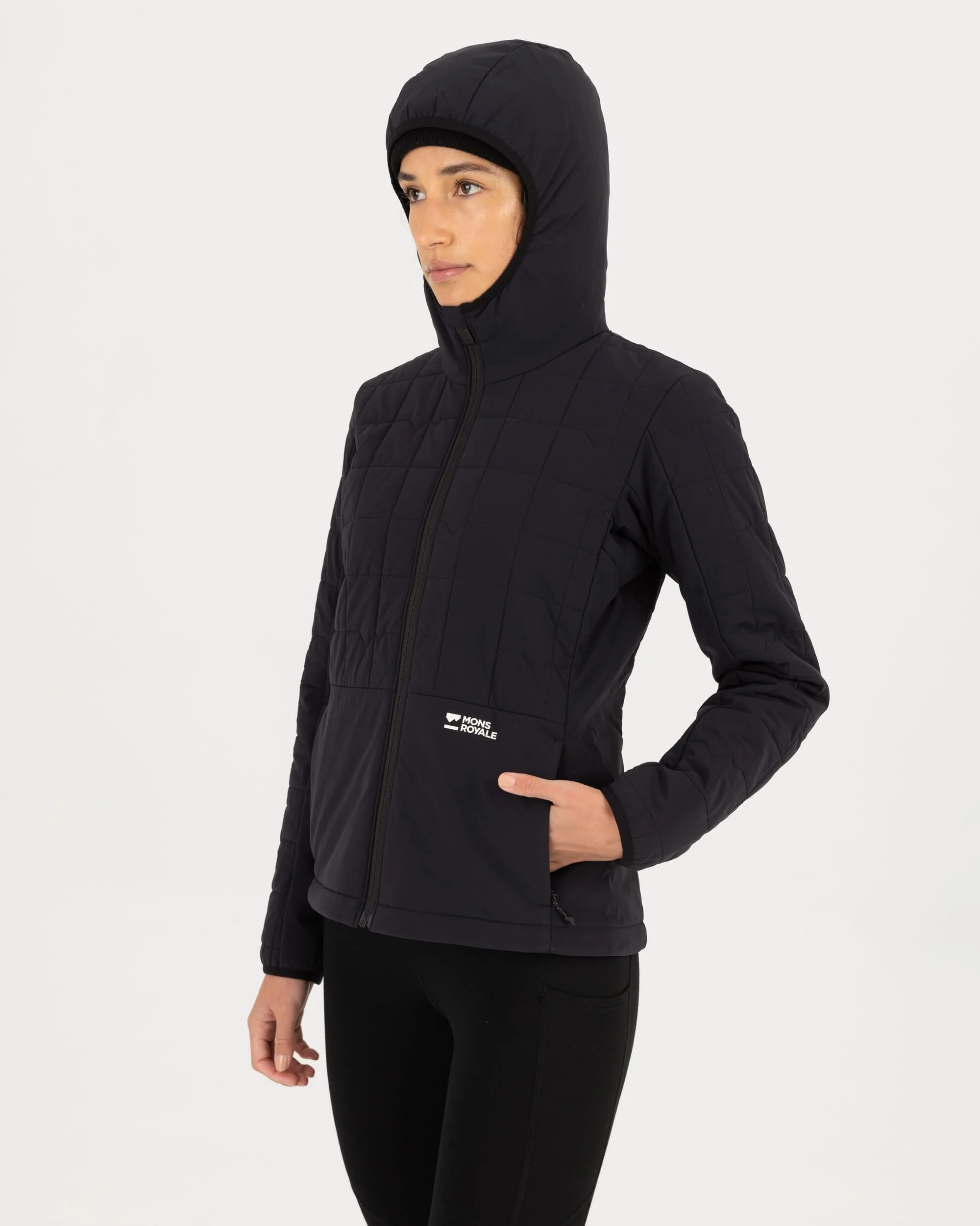 Canyon Merino Insulated Hooded Jacket - Black | Women's Jacket - Image 5