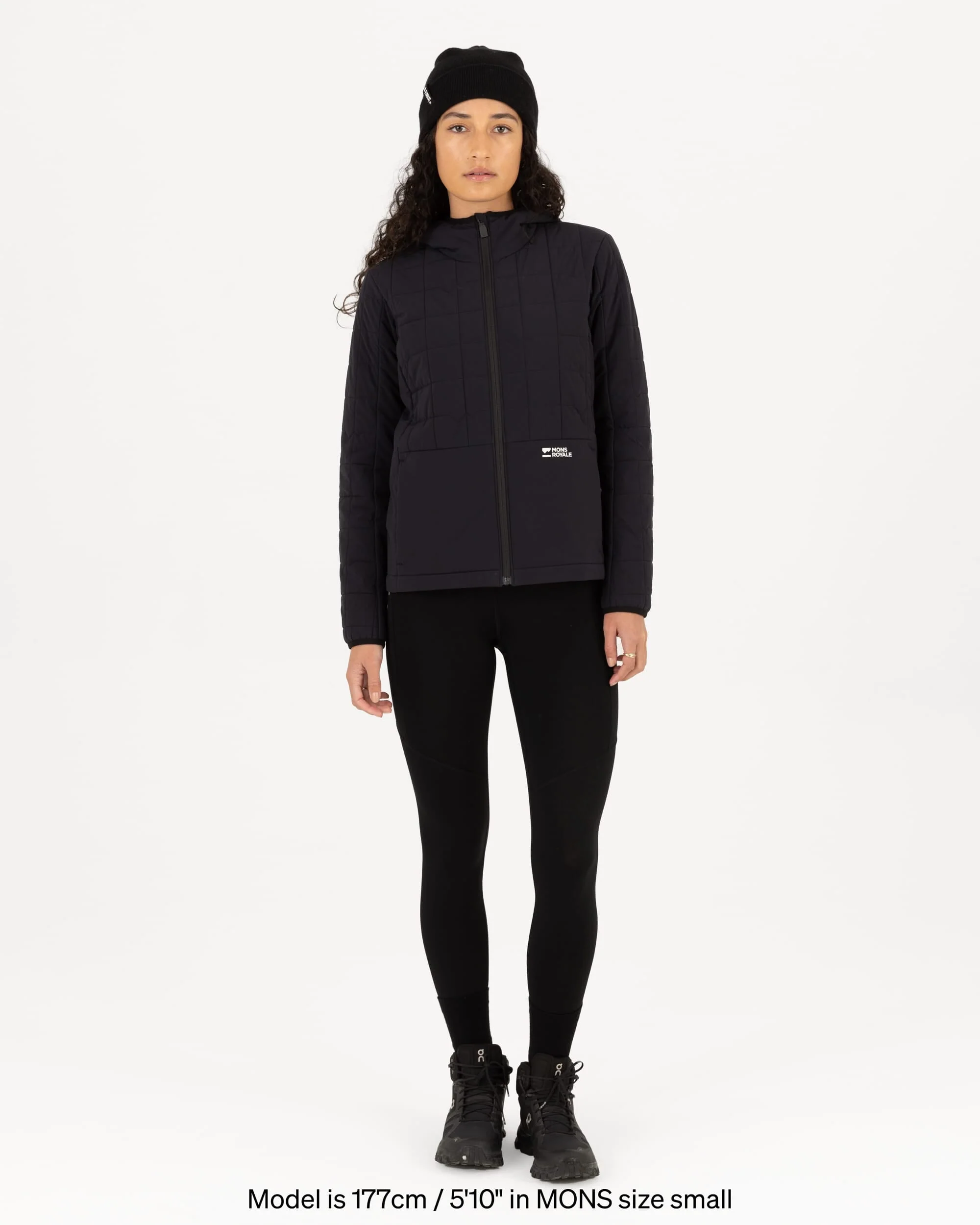 Canyon Merino Insulated Hooded Jacket - Black | Women's Jacket - Image 6