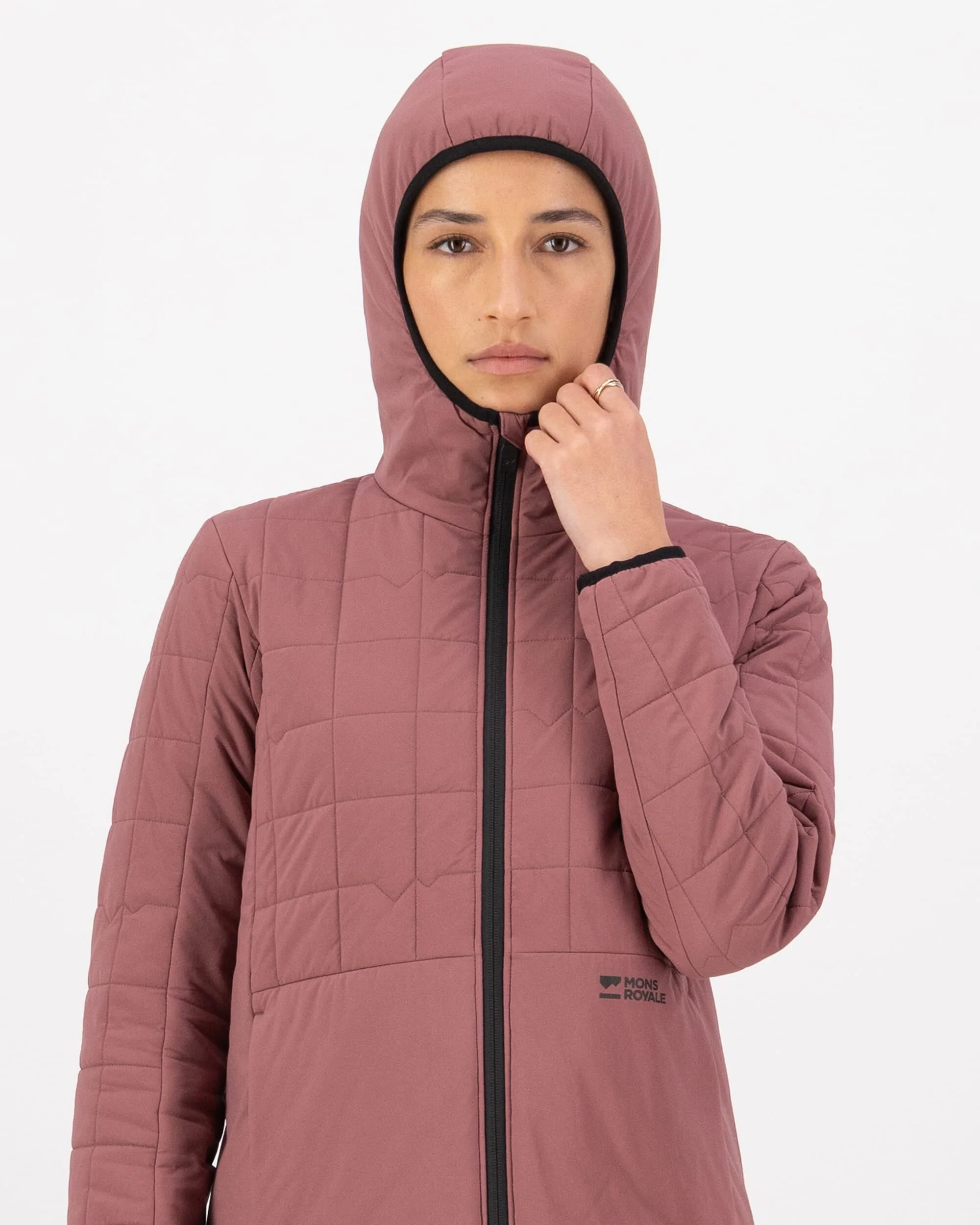Canyon Merino Insulated Hooded Jacket - Desert Rose | Women's Jacket - Image 4