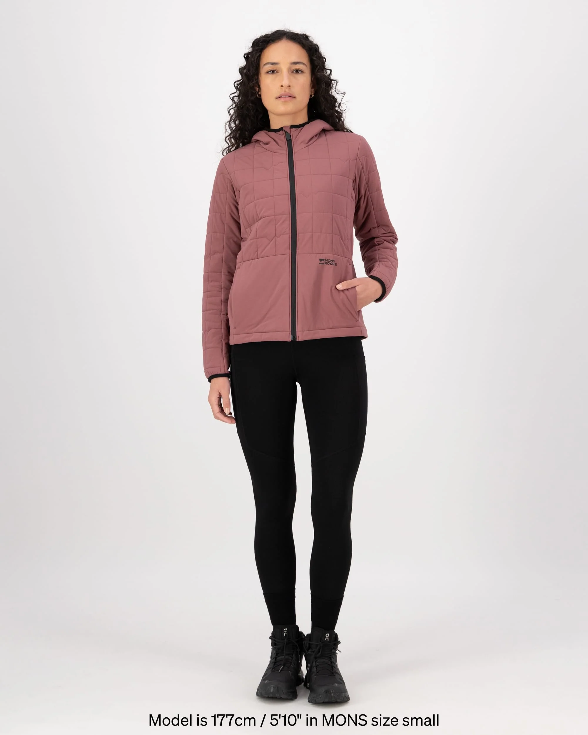 Canyon Merino Insulated Hooded Jacket - Desert Rose | Women's Jacket - Image 6