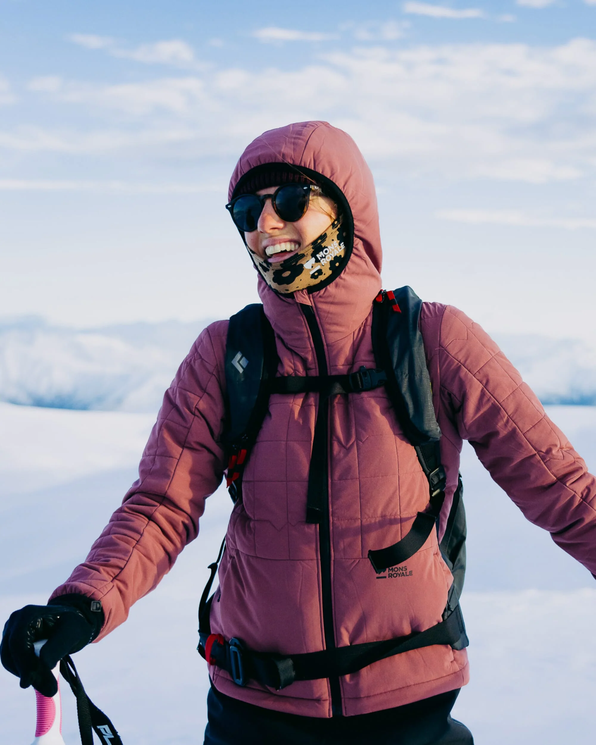 Canyon Merino Insulated Hooded Jacket - Desert Rose | Women's Jacket - Image 8