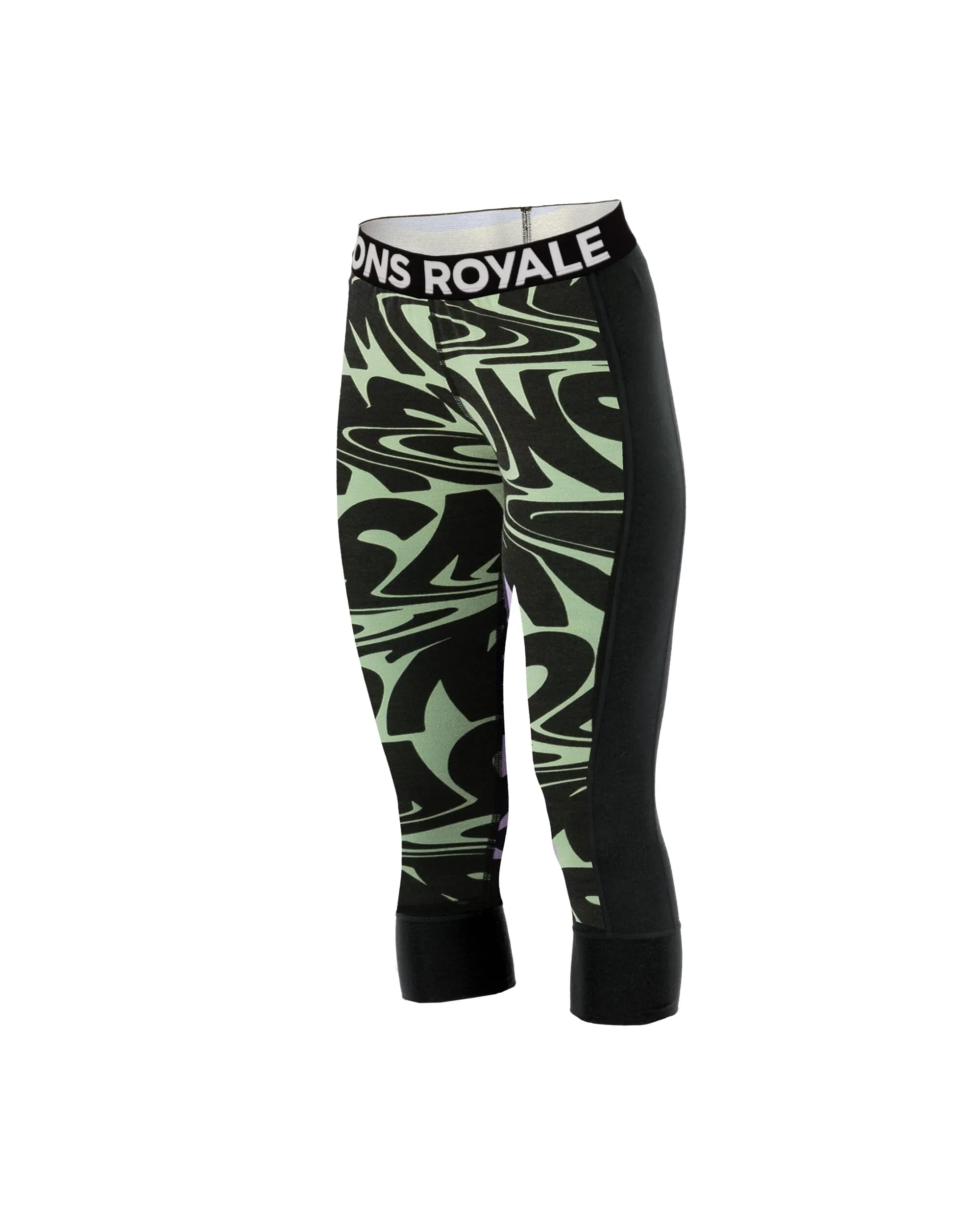 Cascade Merino Base Layer 3/4 Legging - Signal Lost Matcha | Women's Leggings - Image 5