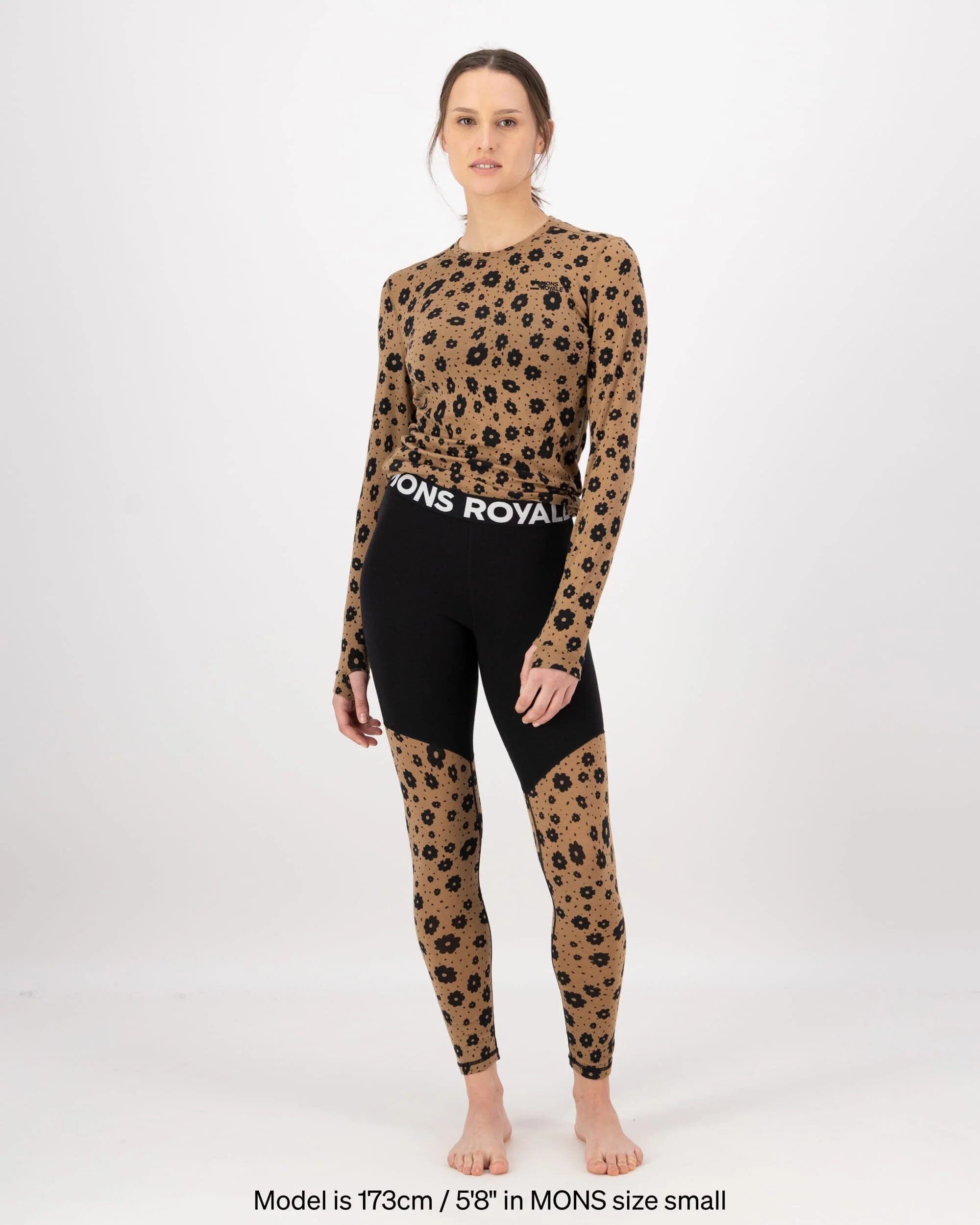 Cascade Merino Base Layer Legging - Aoraki Lily Toffee | Women's Leggings - Image 3