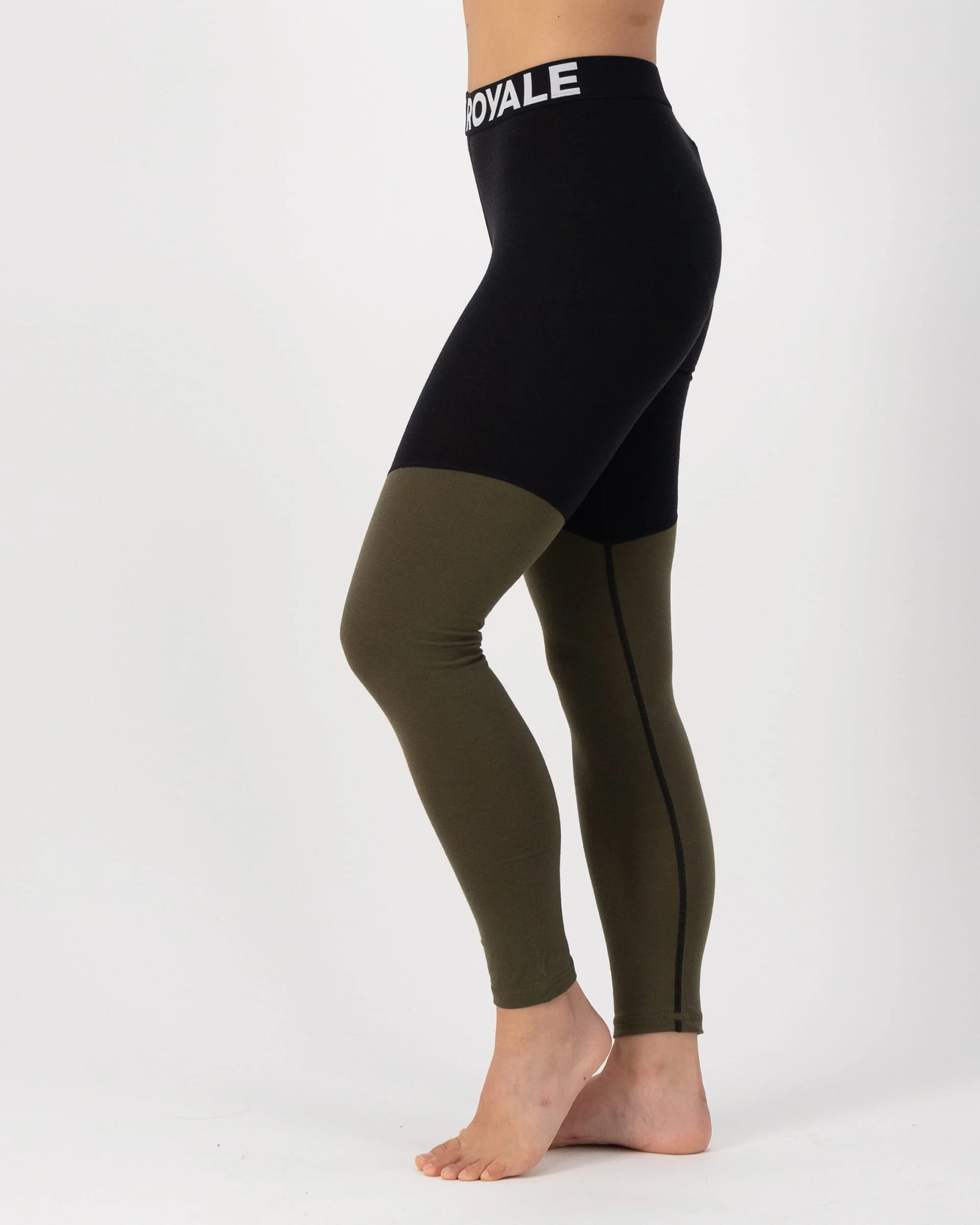 Cascade Merino Base Layer Legging - Dark Olive | Women's Leggings - Image 3
