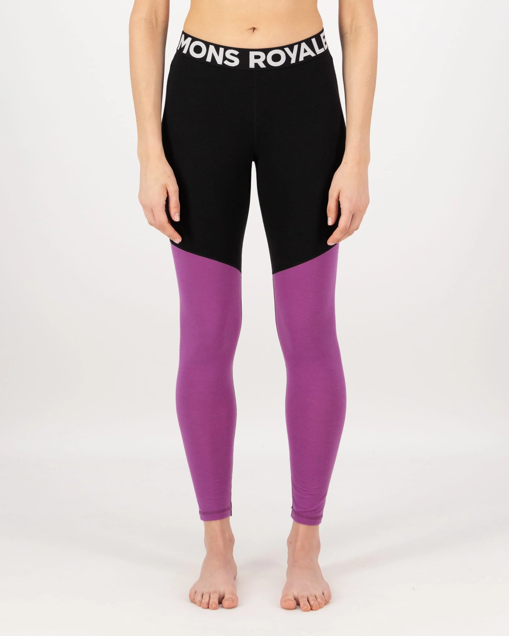 Cascade Merino Base Layer Legging - Purple Bolt | Women's Leggings - Image 3