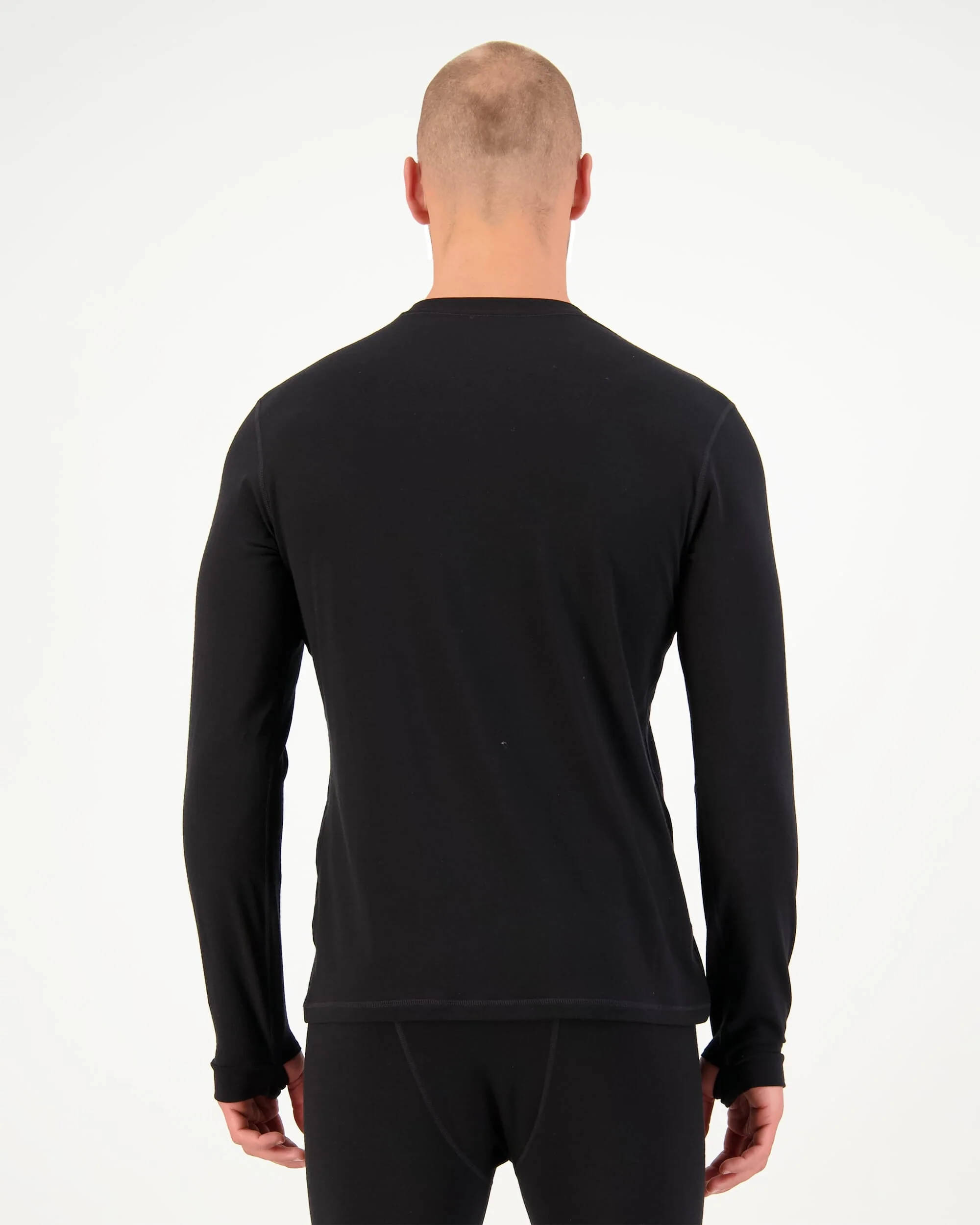 Cascade Merino Base Layer Long Sleeve - Black | Men's Long Sleeve Top - Image 2